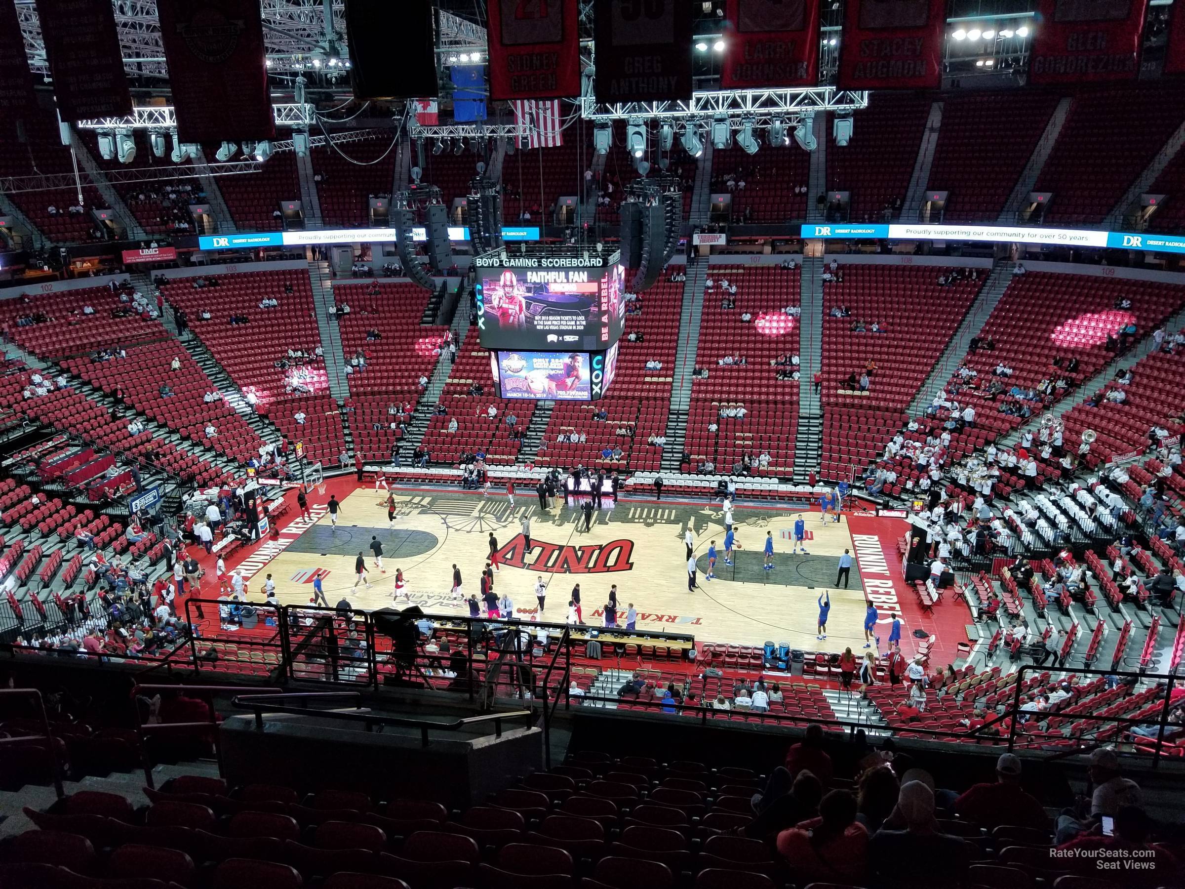 section 226, row l seat view  - thomas and mack center