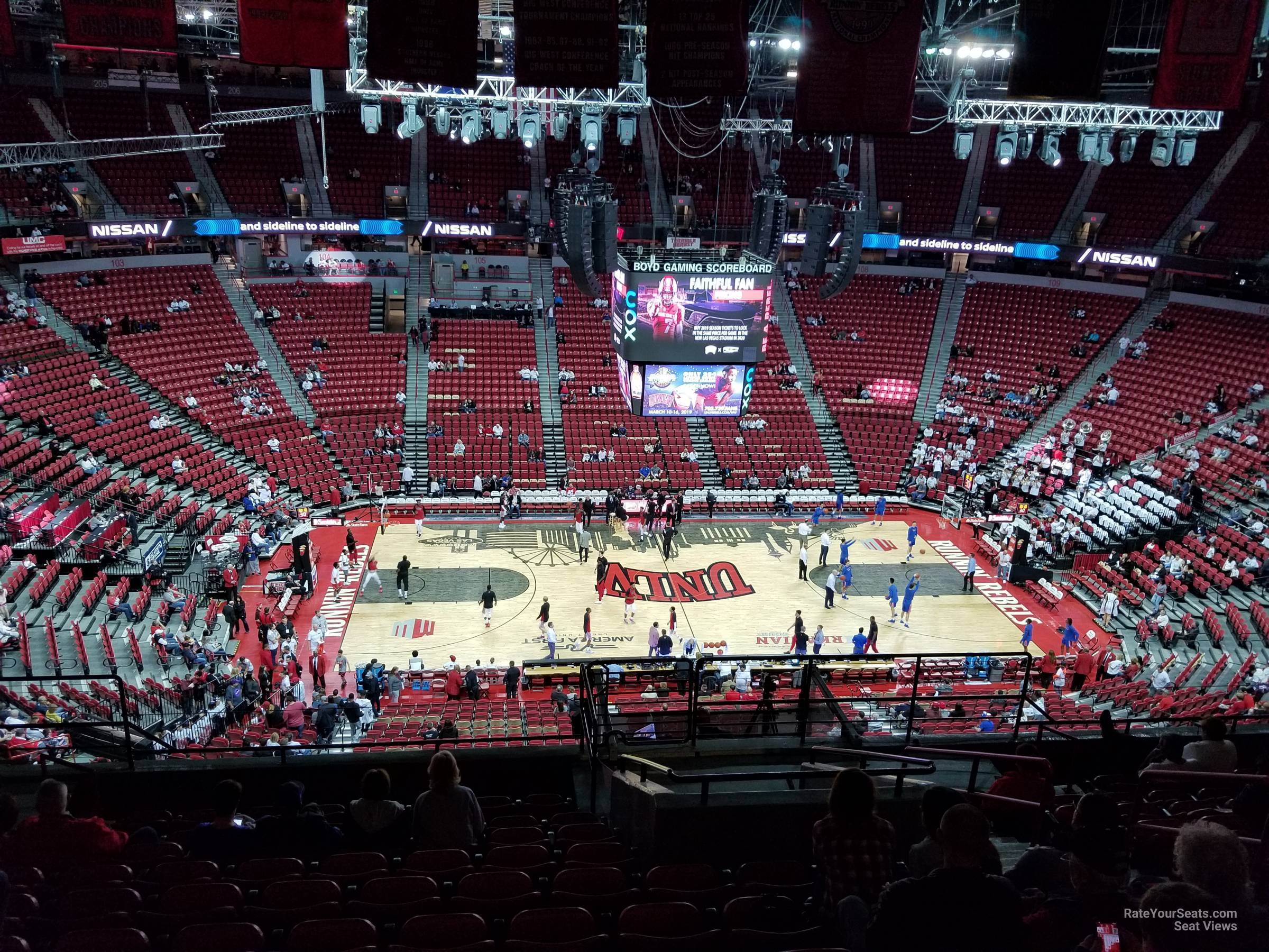 section 228, row l seat view  - thomas and mack center