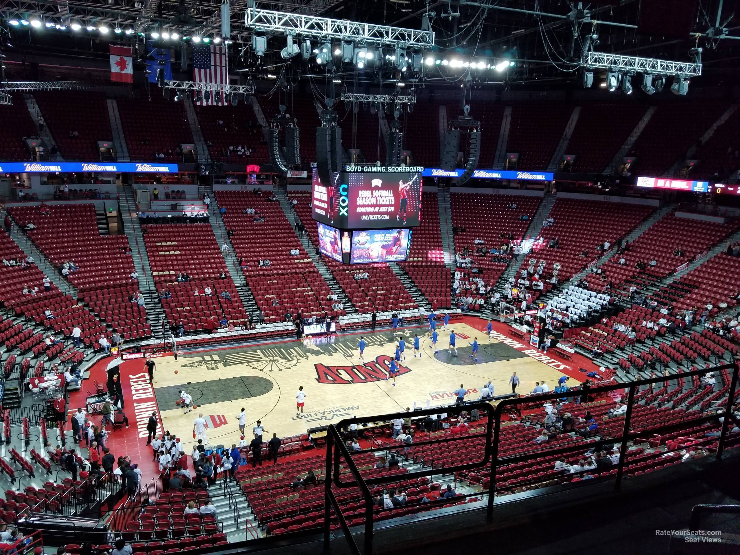 section 229, row e seat view  - thomas and mack center