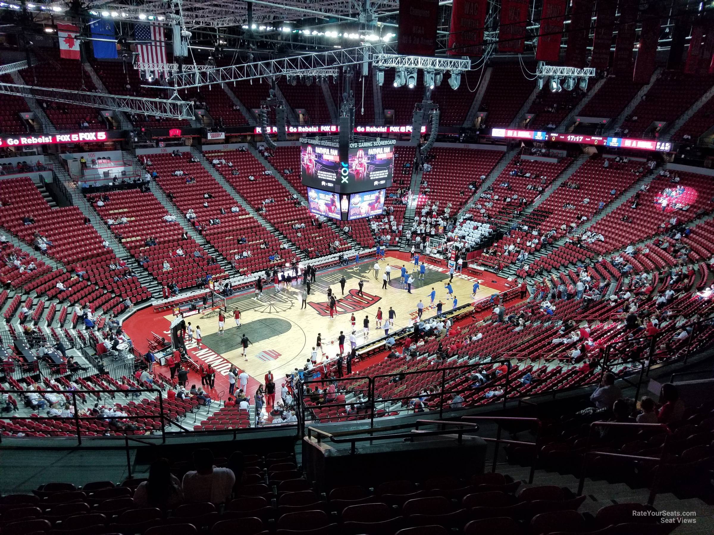 section 231, row l seat view  - thomas and mack center