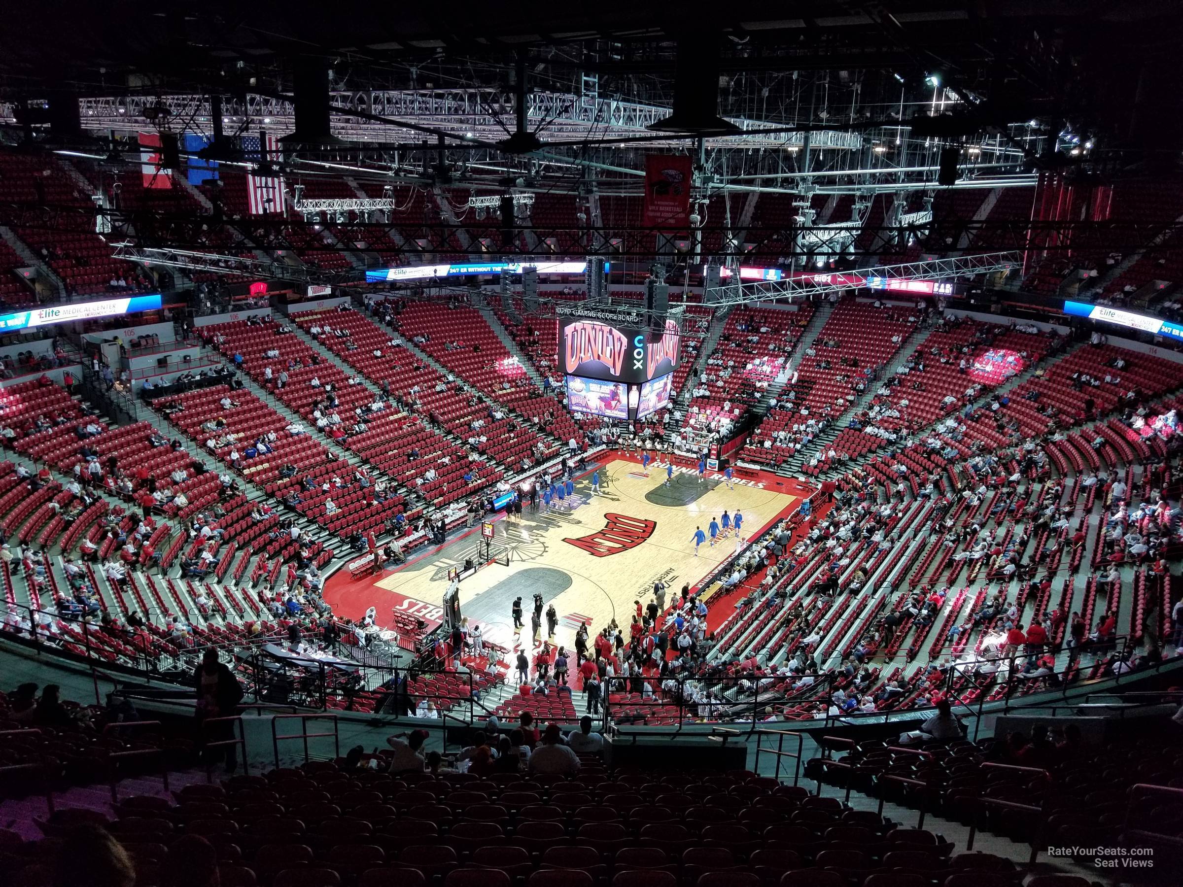 section 233, row t seat view  - thomas and mack center