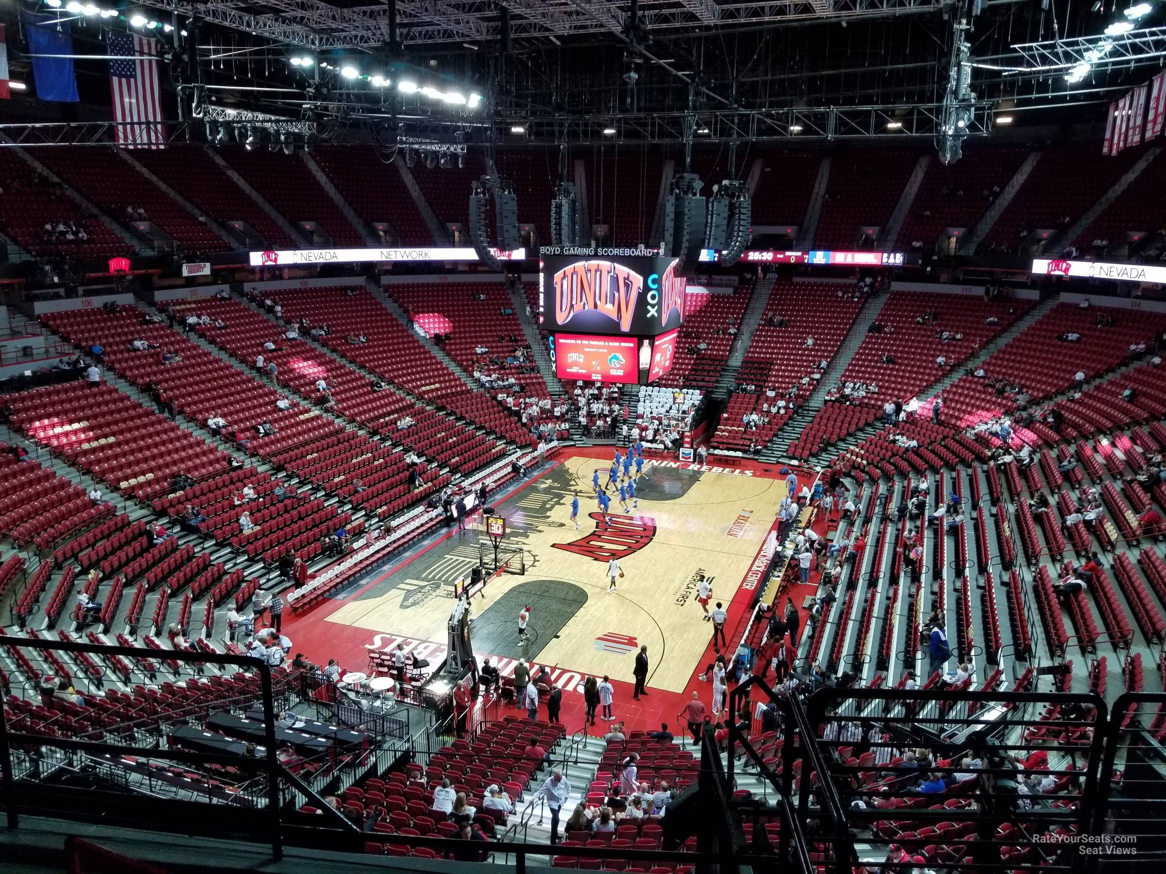 section 234, row e seat view  - thomas and mack center