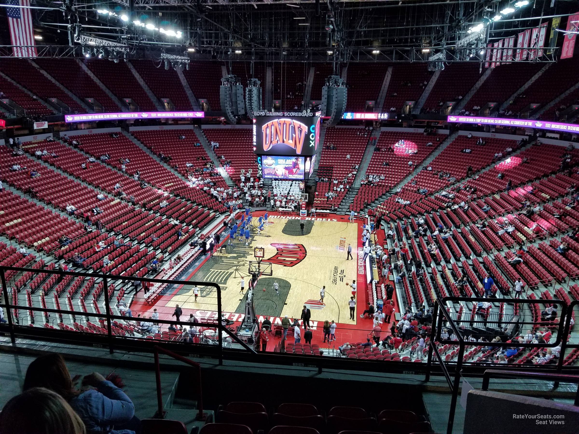 section 235, row e seat view  - thomas and mack center