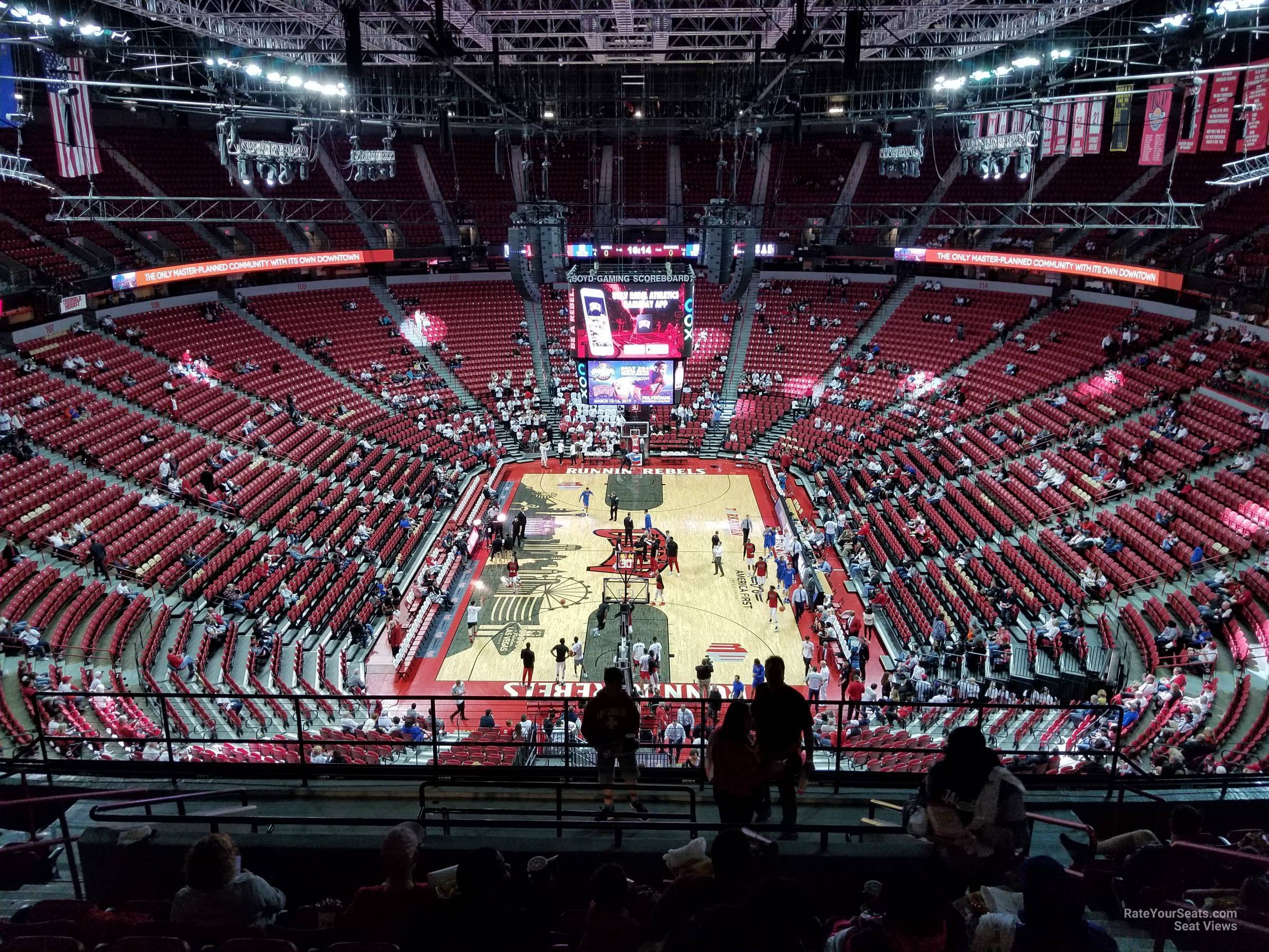 section 236, row l seat view - thomas and mack center