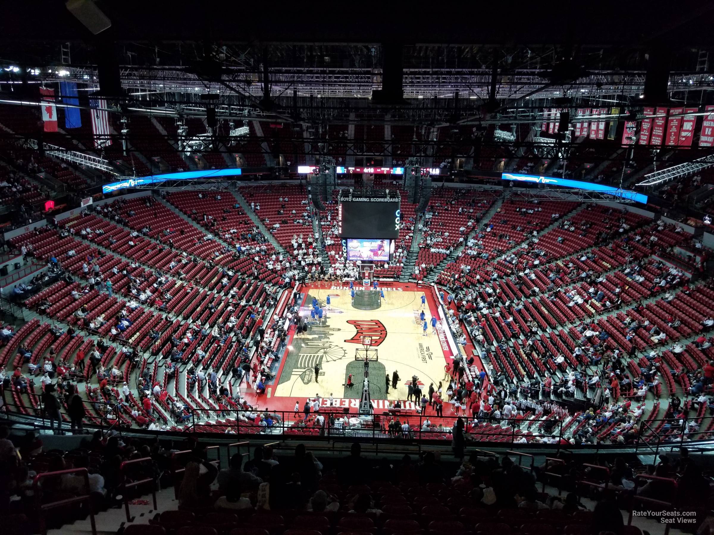 section 236, row t seat view - thomas and mack center