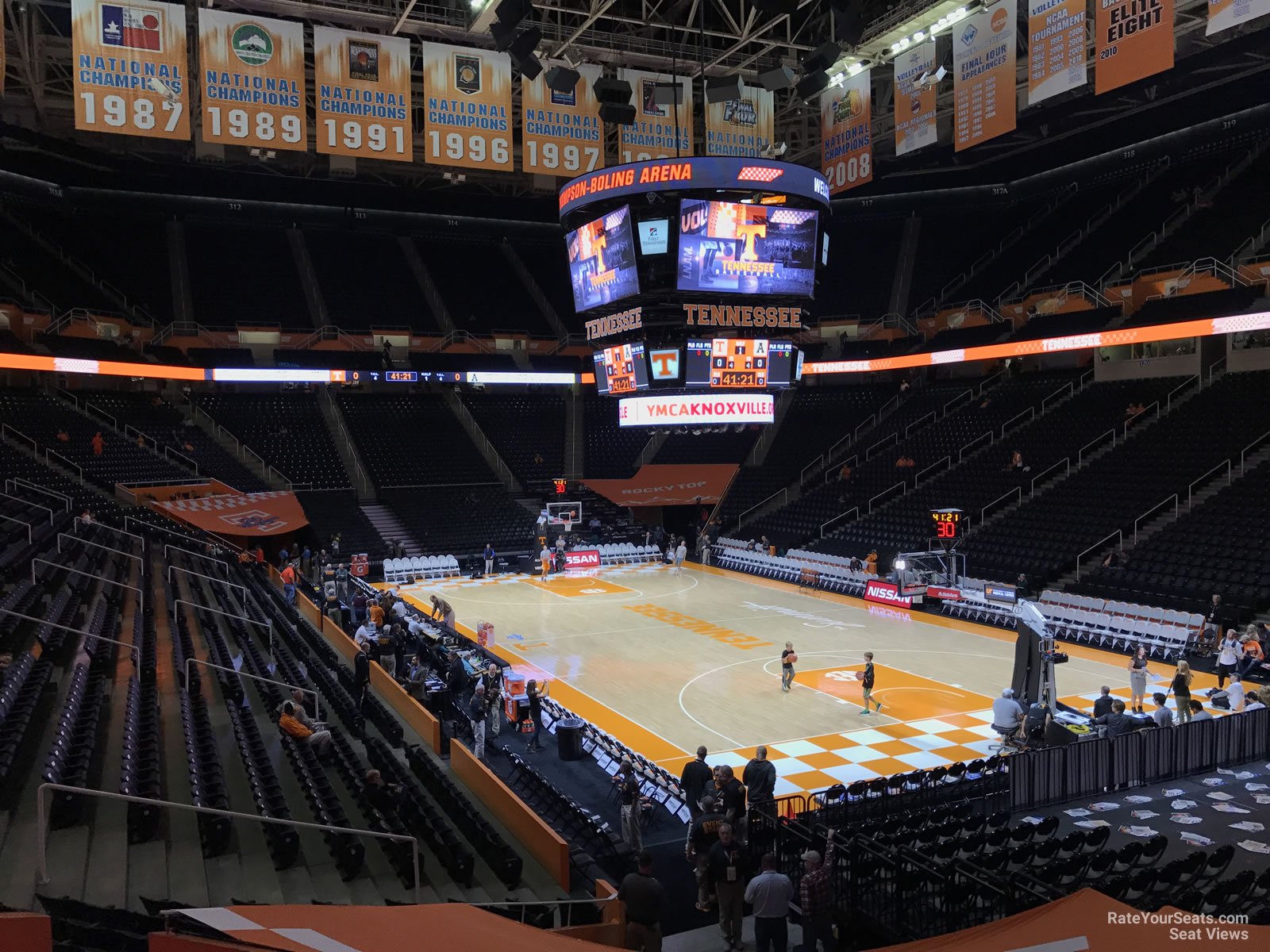 section 100, row 17 seat view  - thompson-boling arena