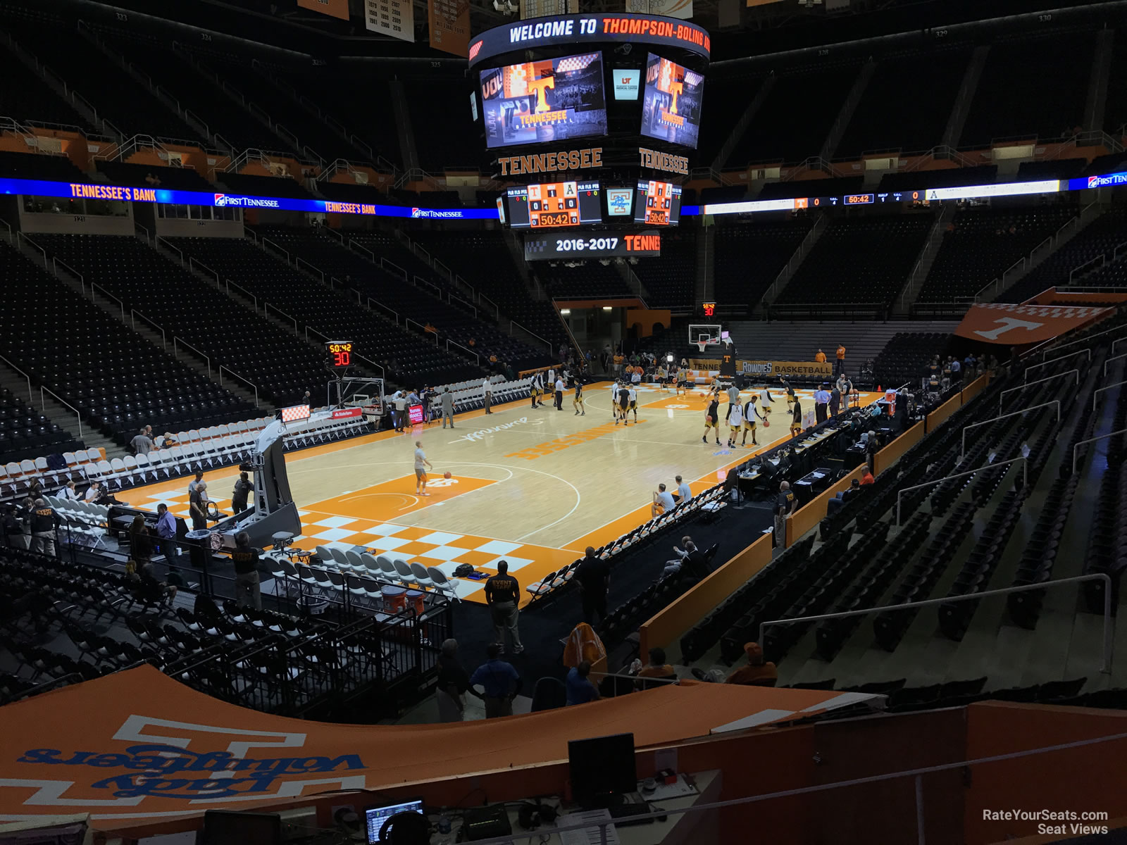 section 110, row 17 seat view  - thompson-boling arena