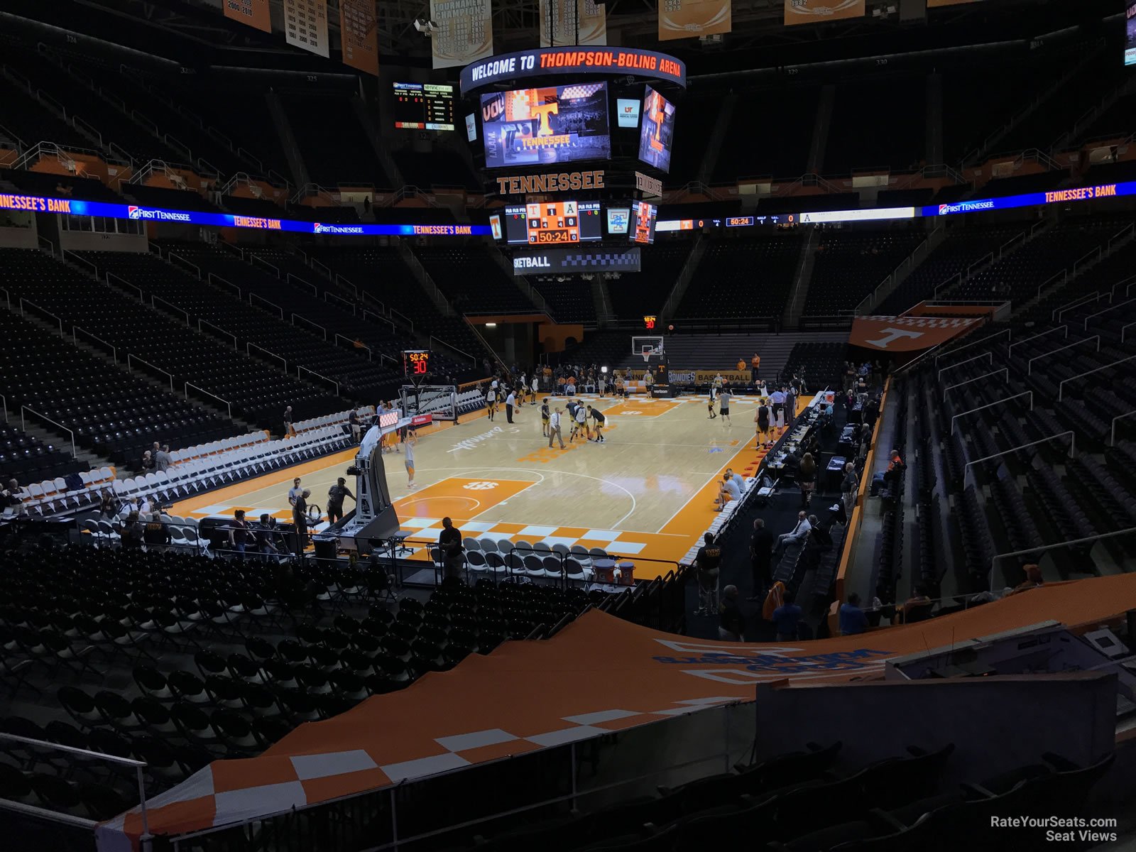 section 111, row 17 seat view  for basketball - thompson-boling arena