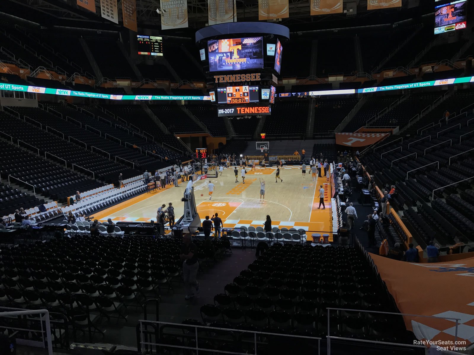 section 112, row 17 seat view  for basketball - thompson-boling arena