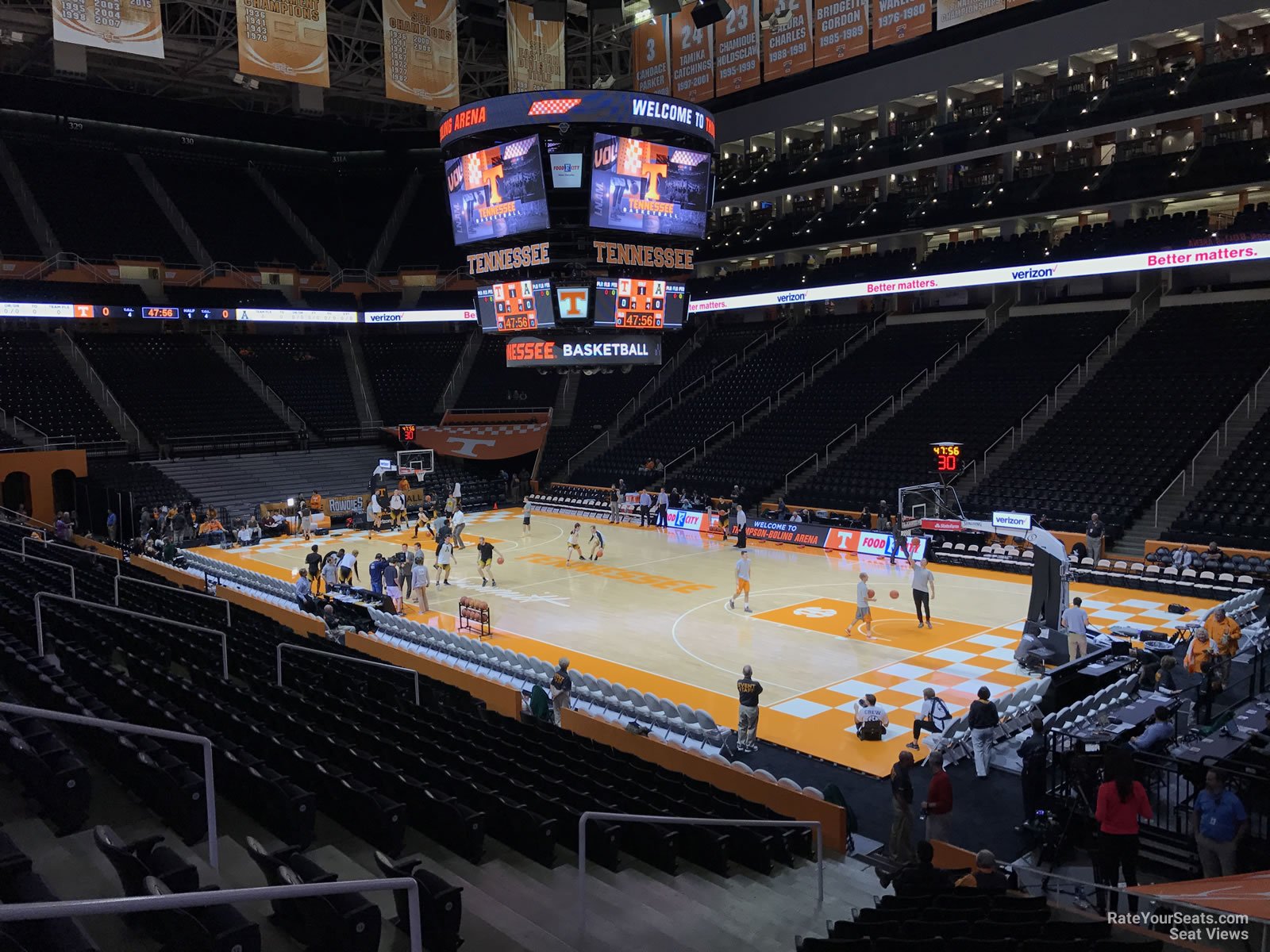 section 117, row 17 seat view  - thompson-boling arena