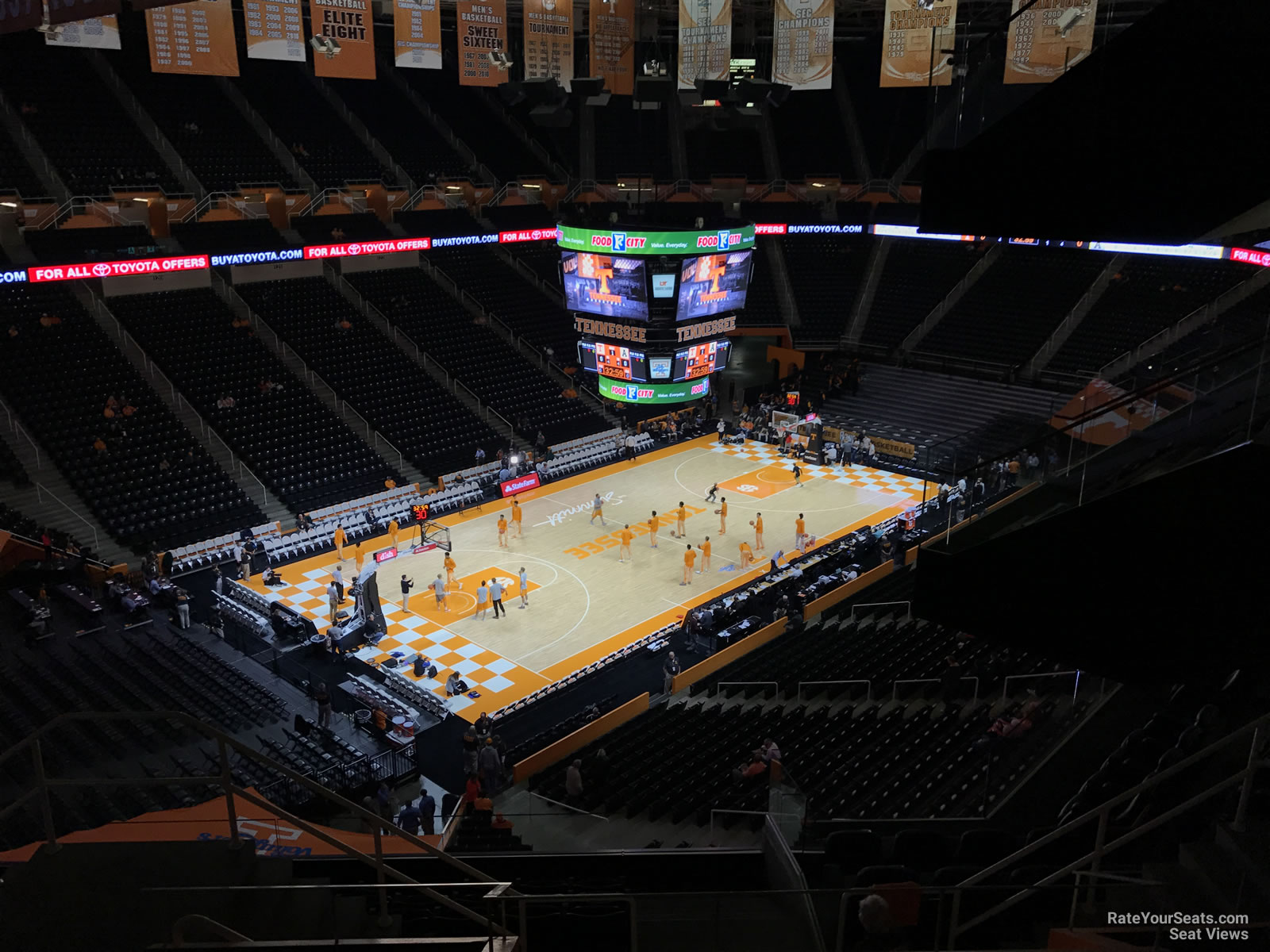 section 309, row 7 seat view  for basketball - thompson-boling arena