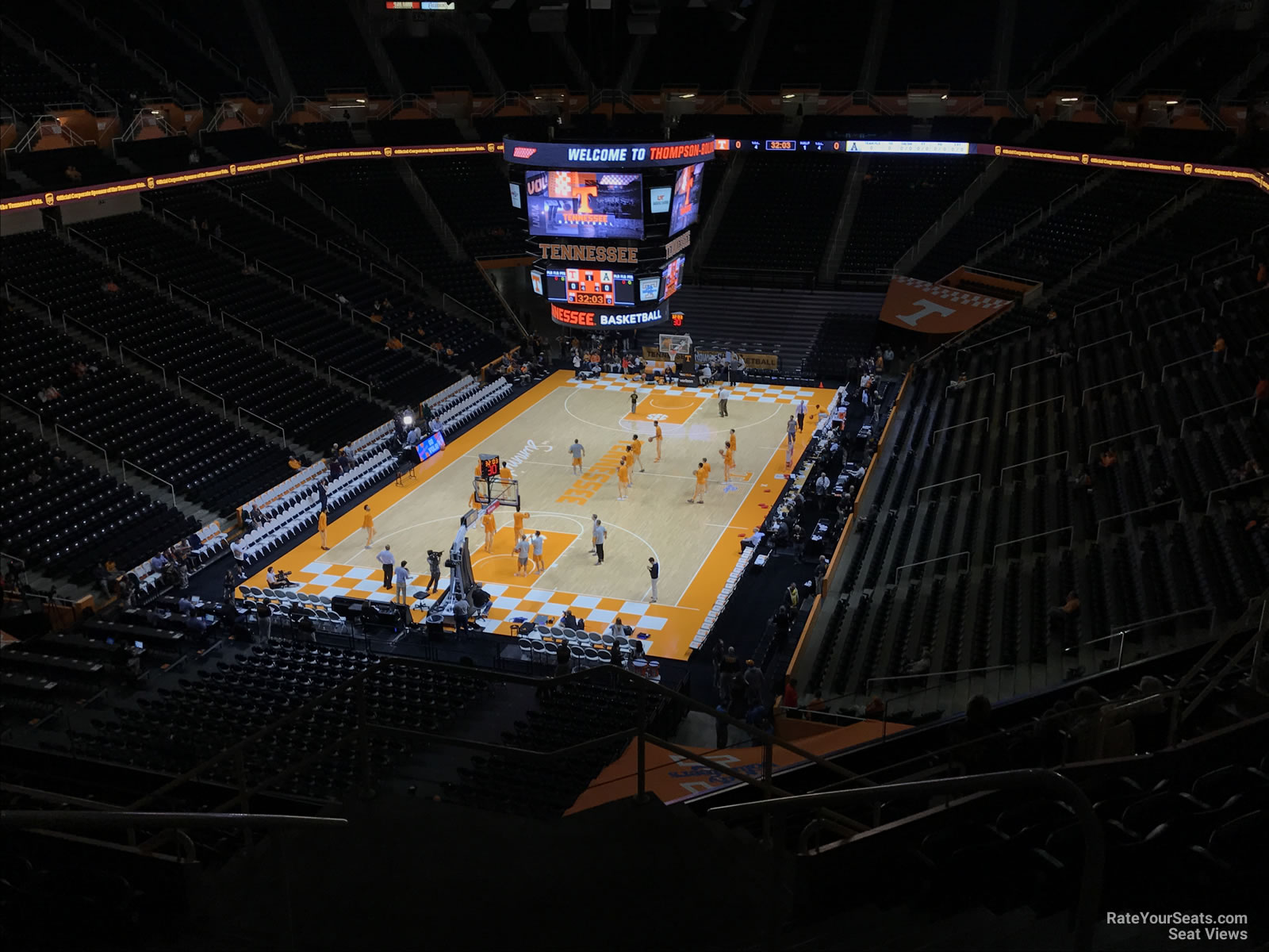 section 311a, row 7 seat view  for basketball - thompson-boling arena