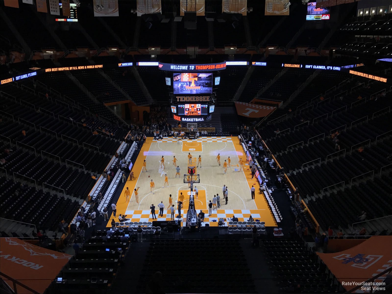 section 313, row 7 seat view  - thompson-boling arena