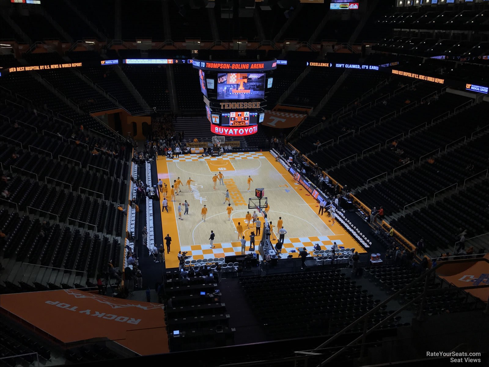 section 314, row 7 seat view  - thompson-boling arena