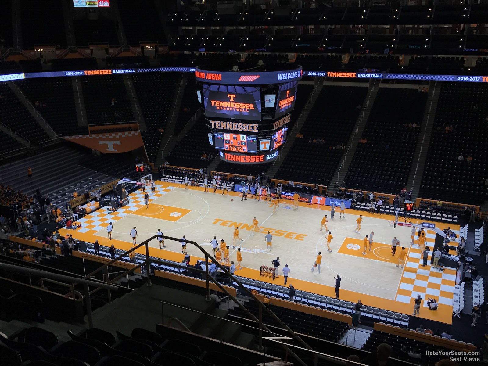 section 319, row 7 seat view  for basketball - thompson-boling arena