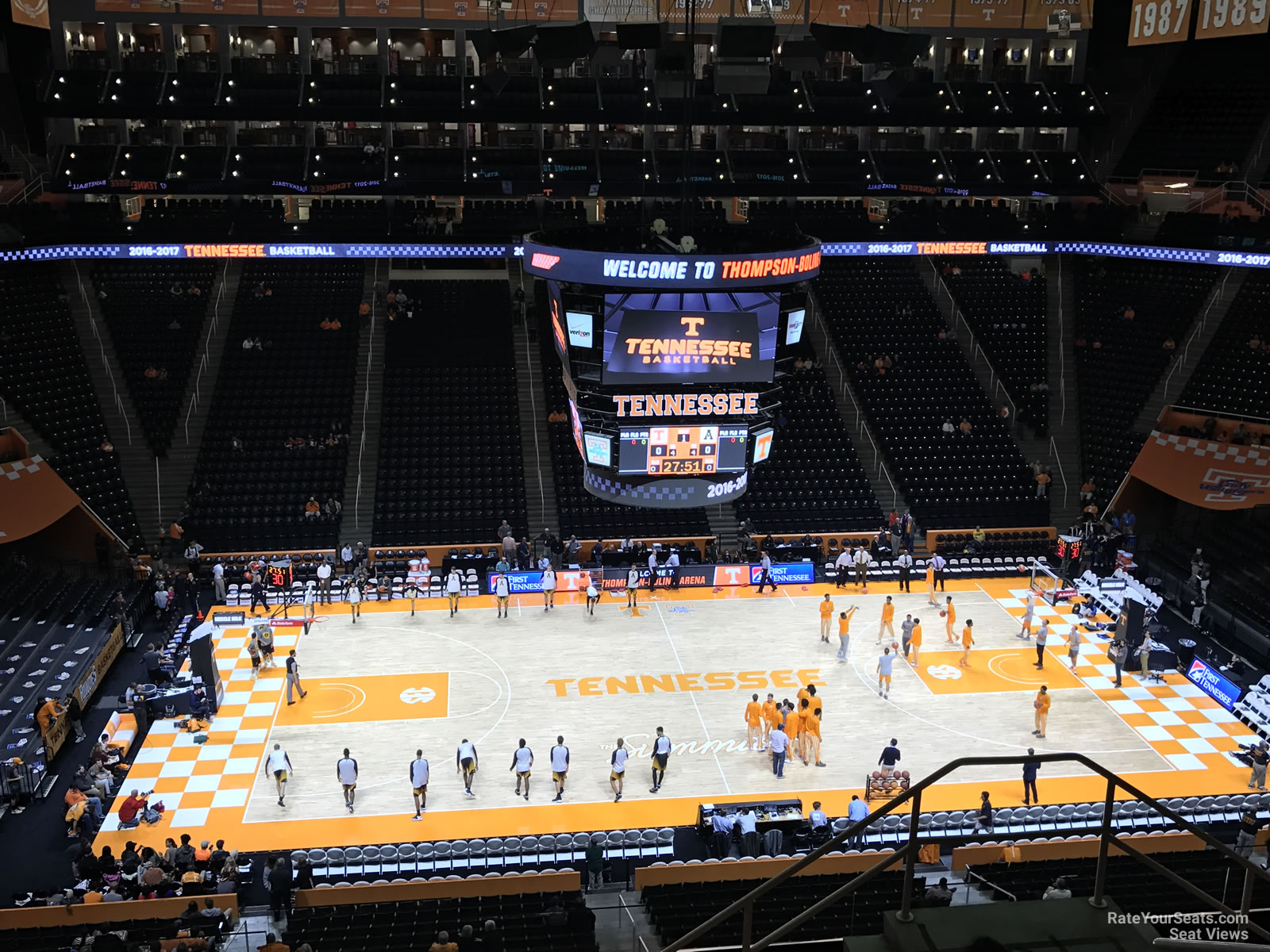 section 322, row 7 seat view  for basketball - thompson-boling arena