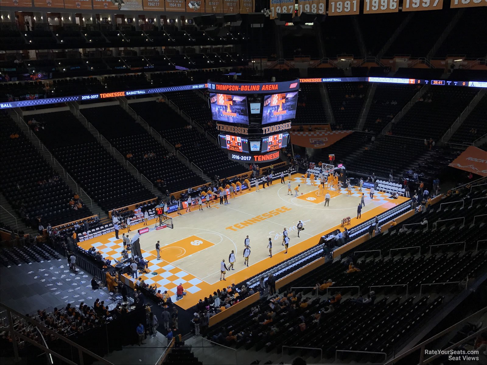section 325, row 7 seat view  for basketball - thompson-boling arena