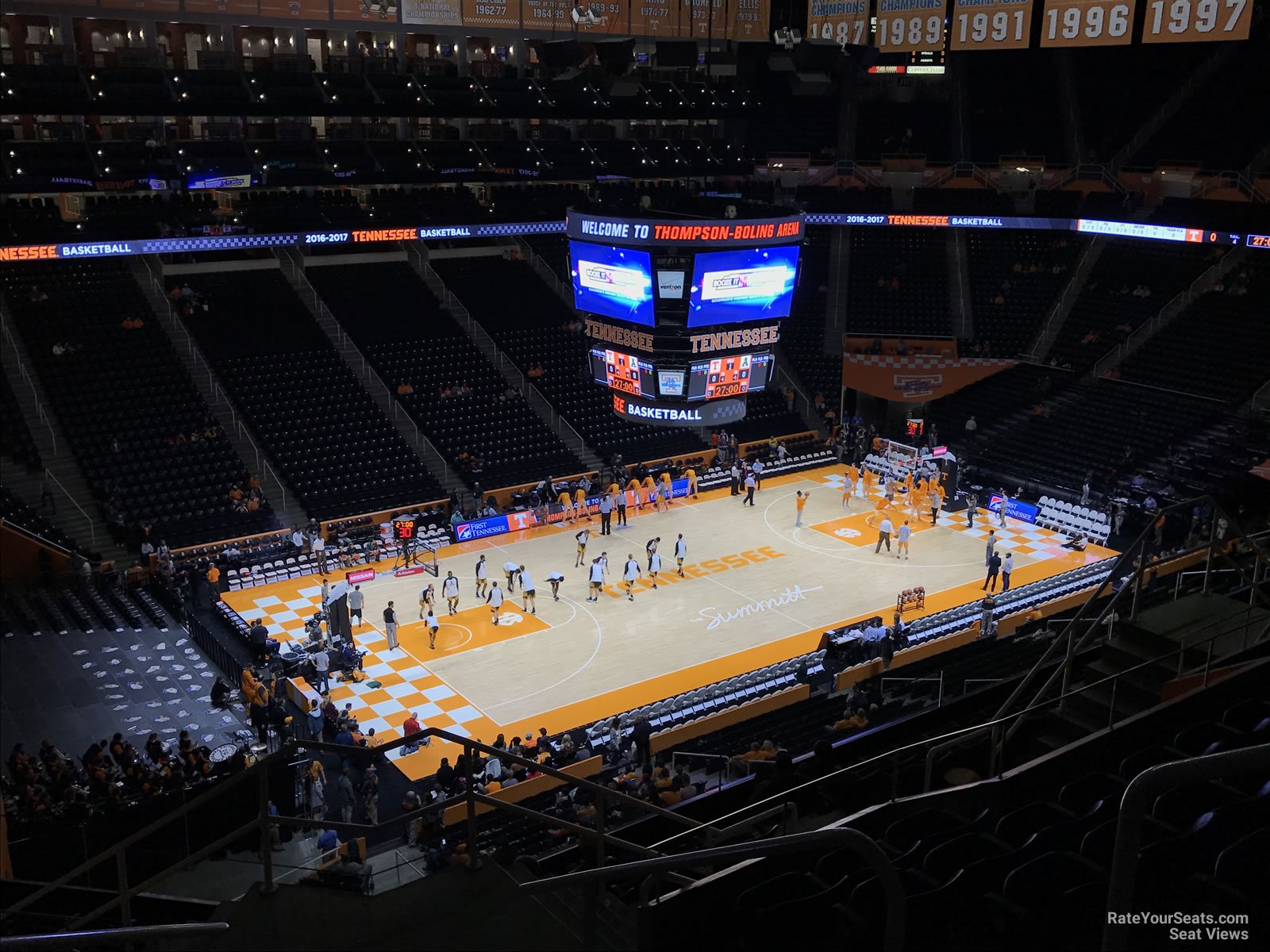 section 325a, row 7 seat view  for basketball - thompson-boling arena