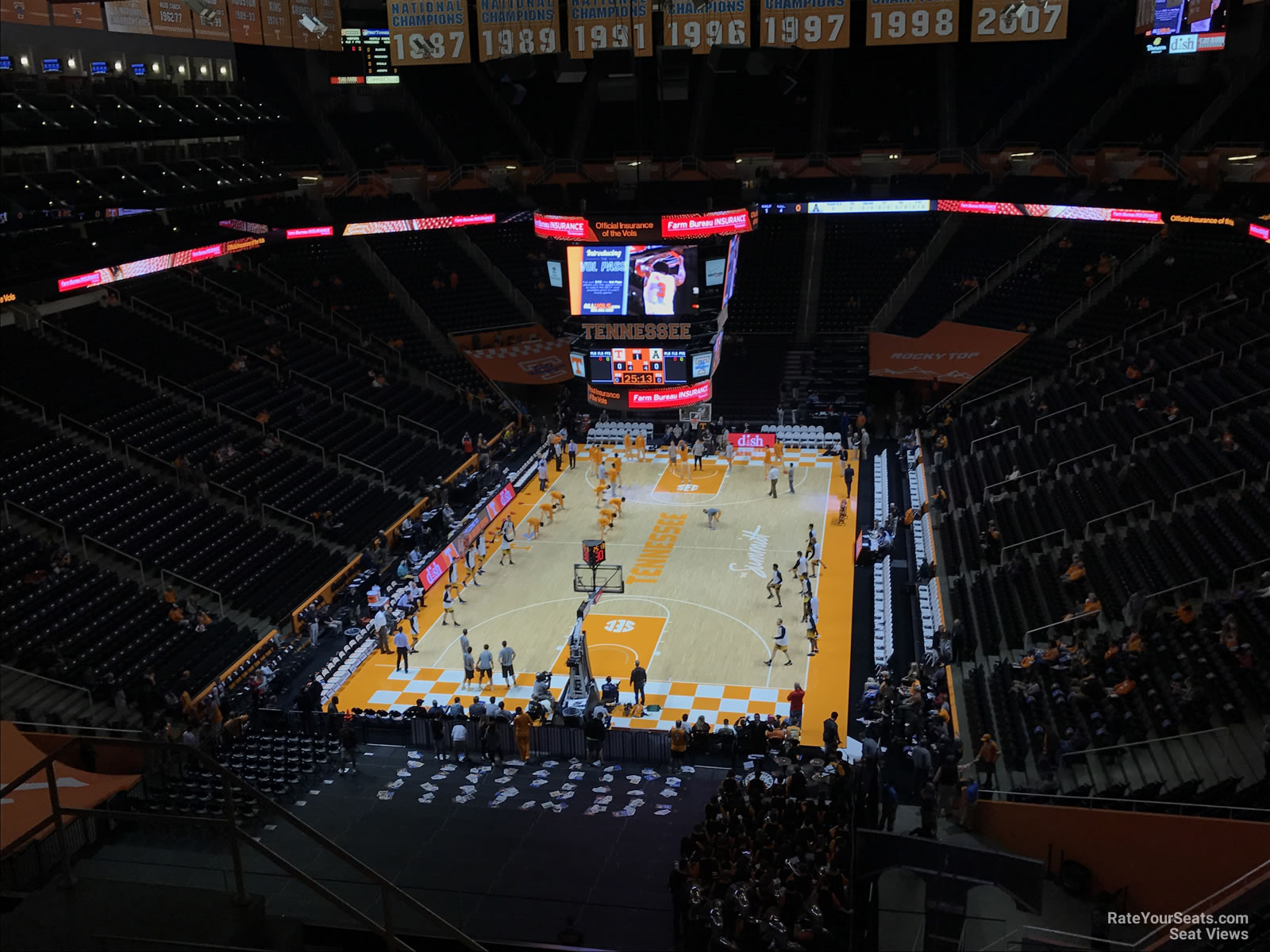 section 328, row 7 seat view  for basketball - thompson-boling arena