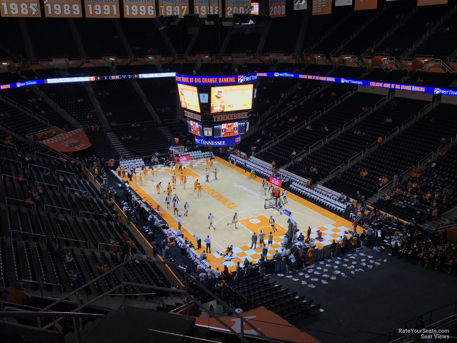 section 331, row 7 seat view  for basketball - thompson-boling arena