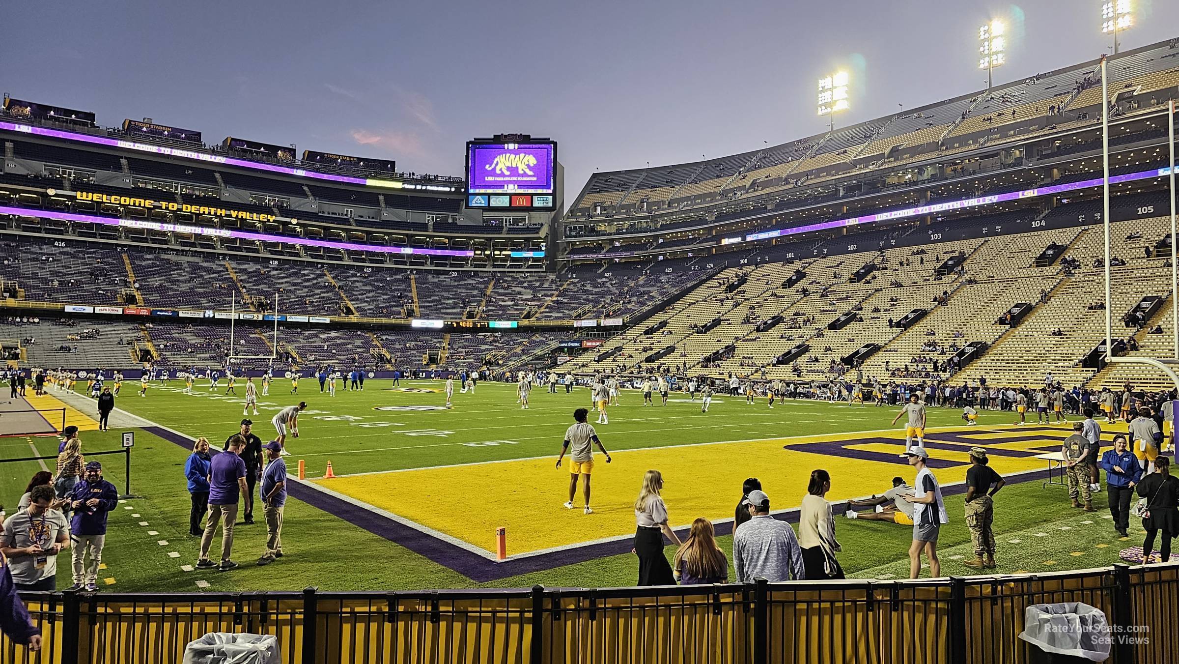 section 208, row 5 seat view  for football - tiger stadium