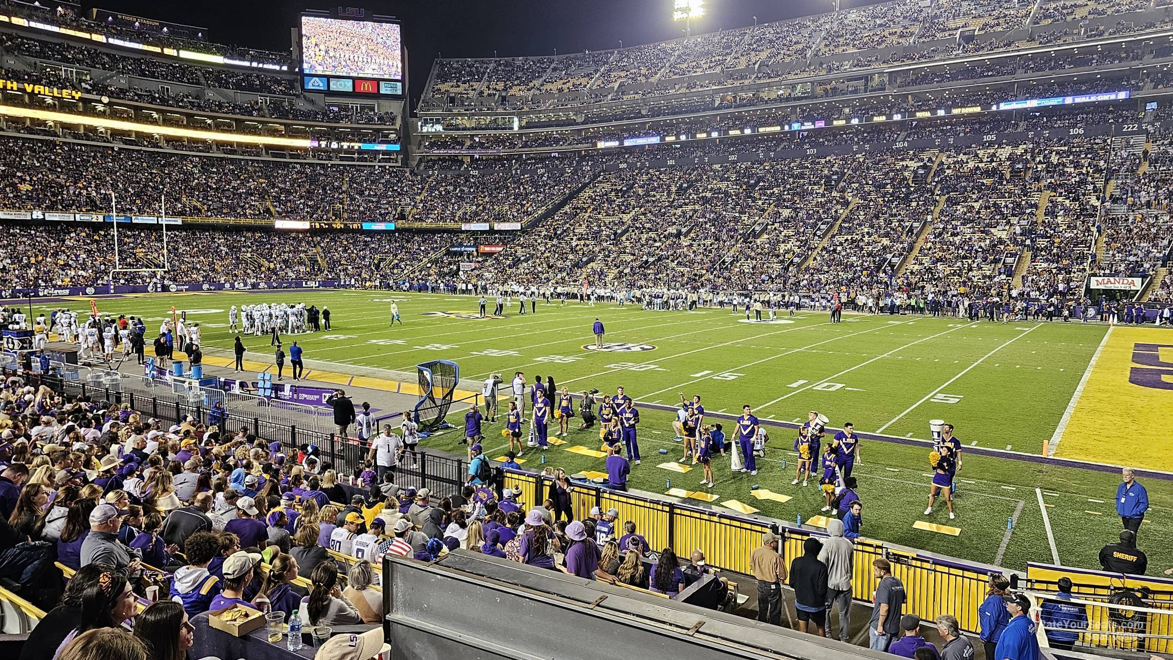 section 210, row 13 seat view  - tiger stadium