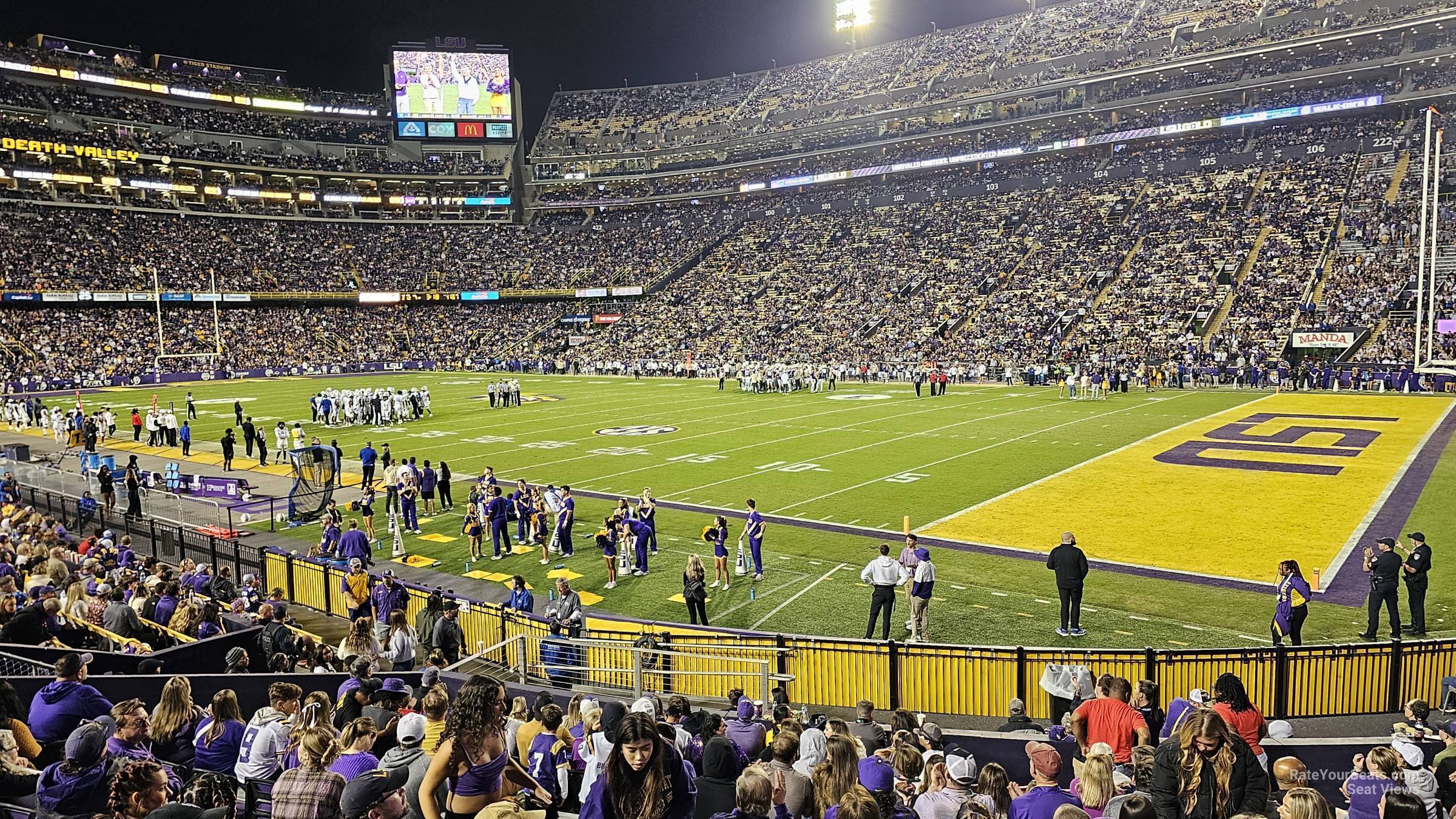 section 212, row 1 seat view  - tiger stadium