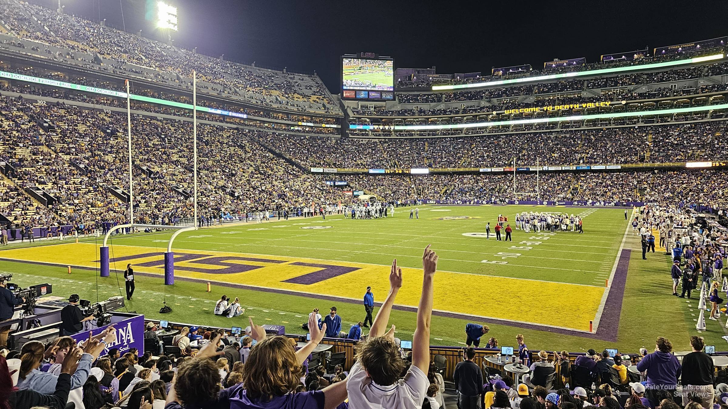 section 218, row 1 seat view  - tiger stadium