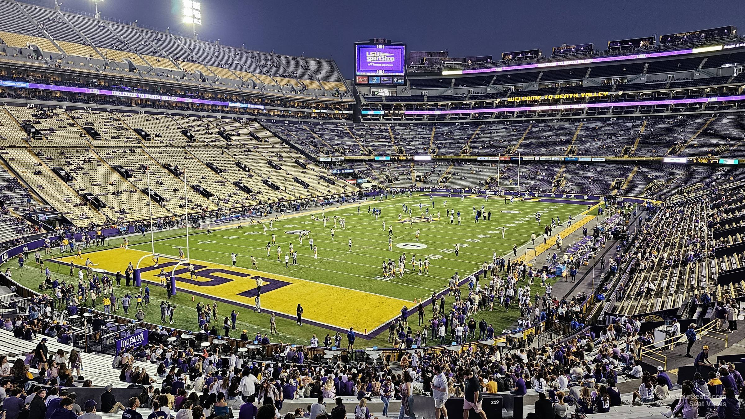 section 219, row 26 seat view  for football - tiger stadium