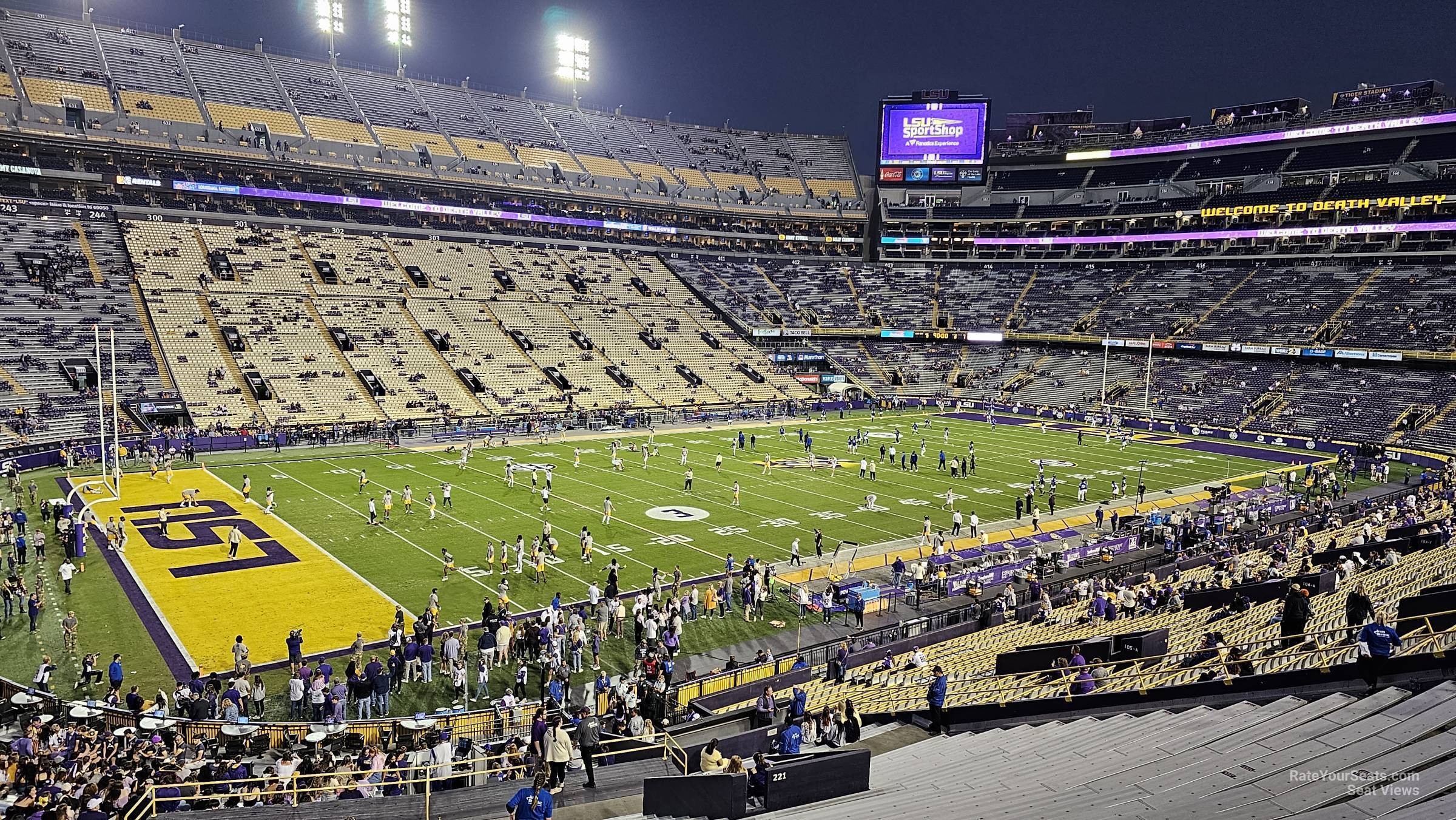 section 221, row 26 seat view for football - tiger stadium