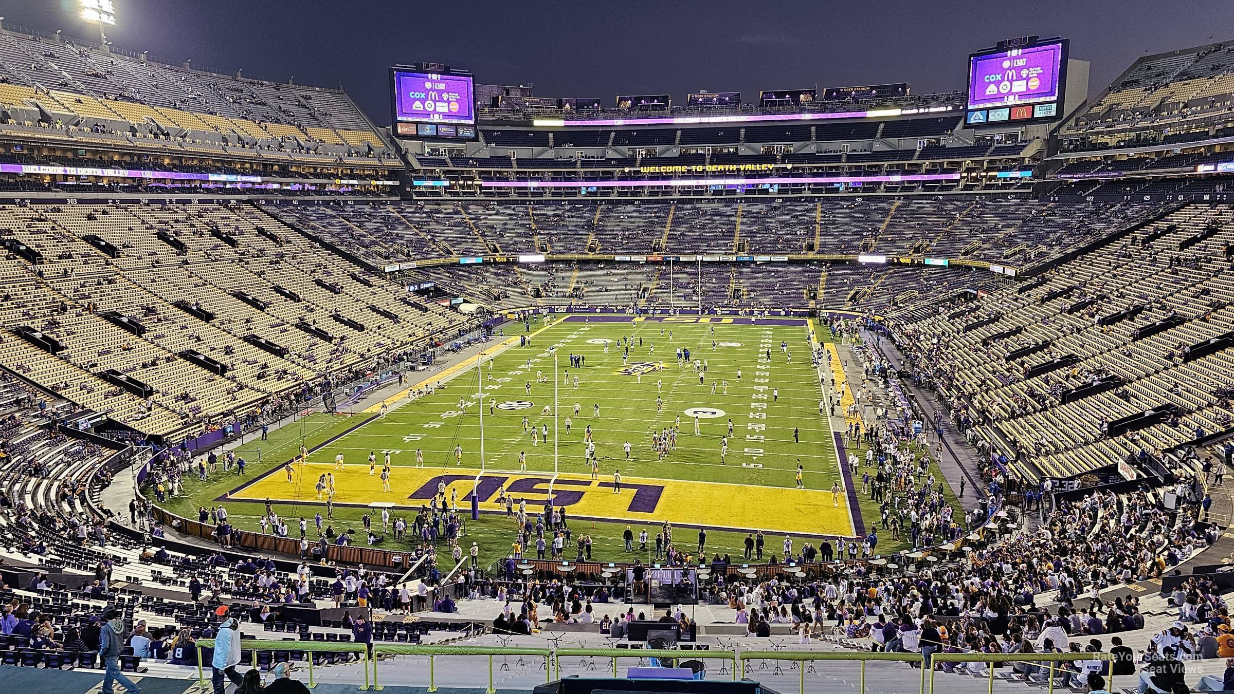 section 231, row 18 seat view for football - tiger stadium