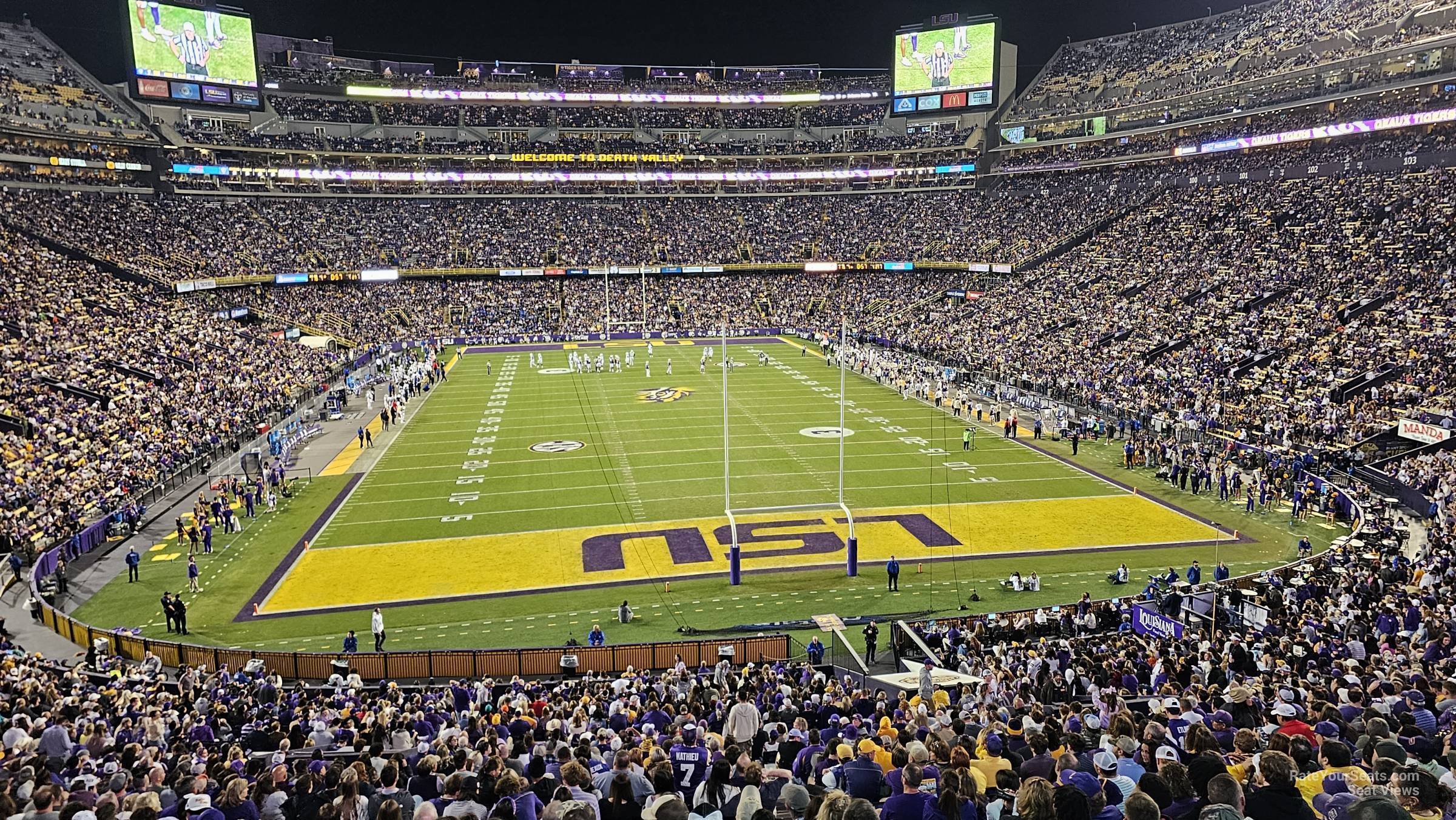 section 234, row 1 seat view  - tiger stadium