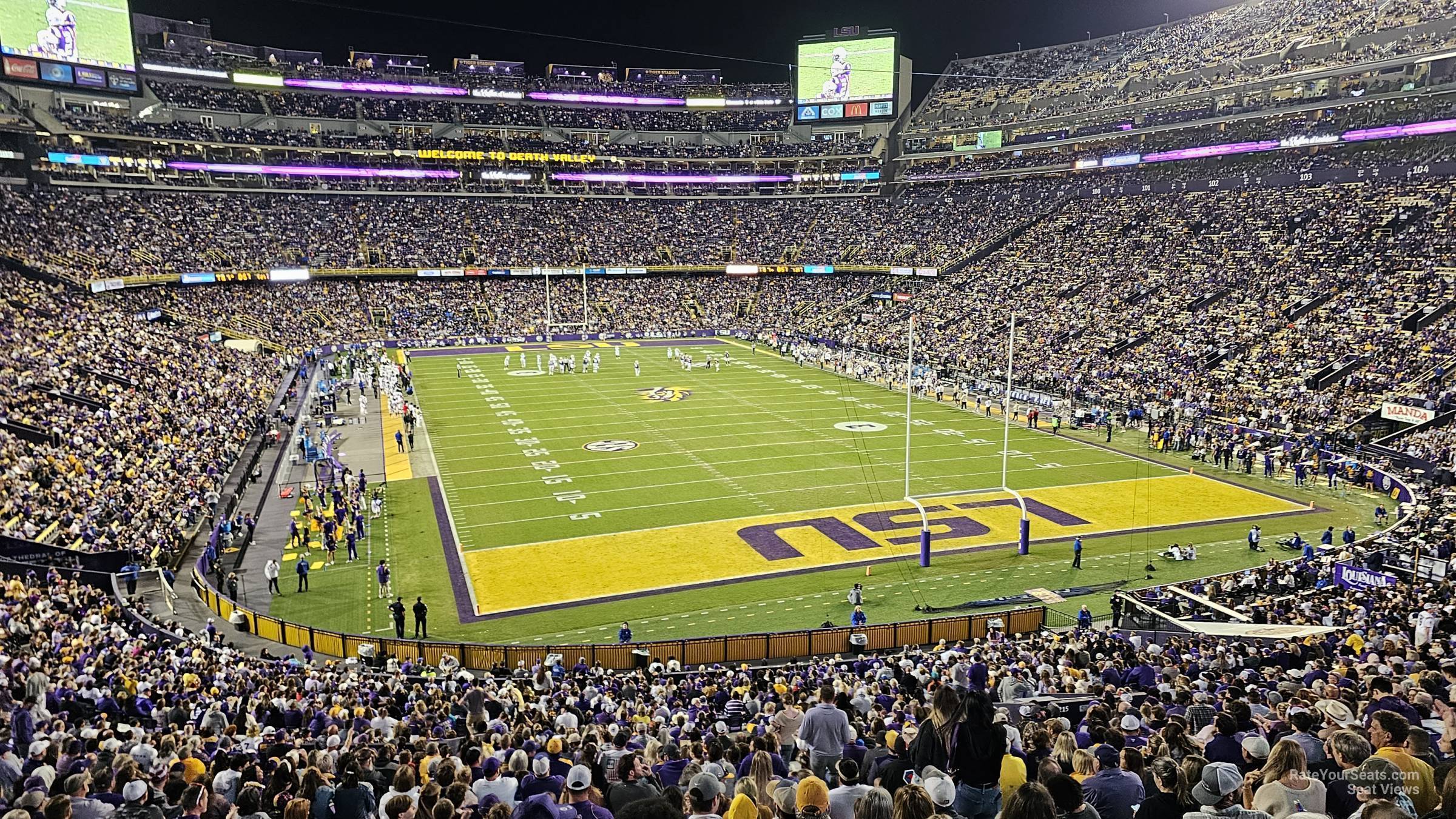 section 236, row 1 seat view  - tiger stadium