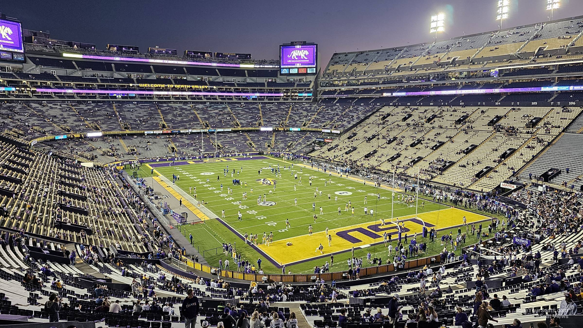 section 238, row 18 seat view for football - tiger stadium