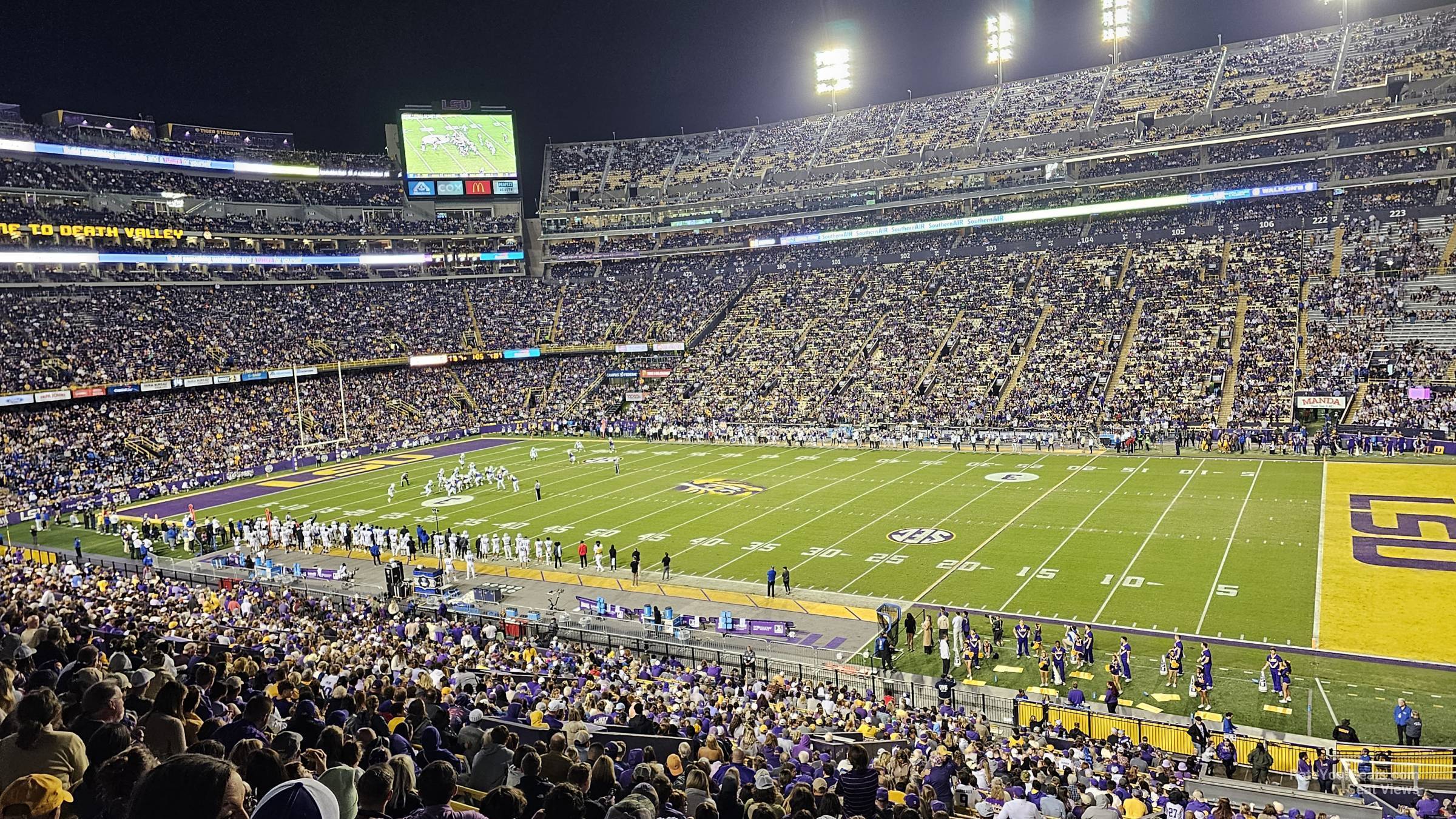 section 244, row 1 seat view  - tiger stadium