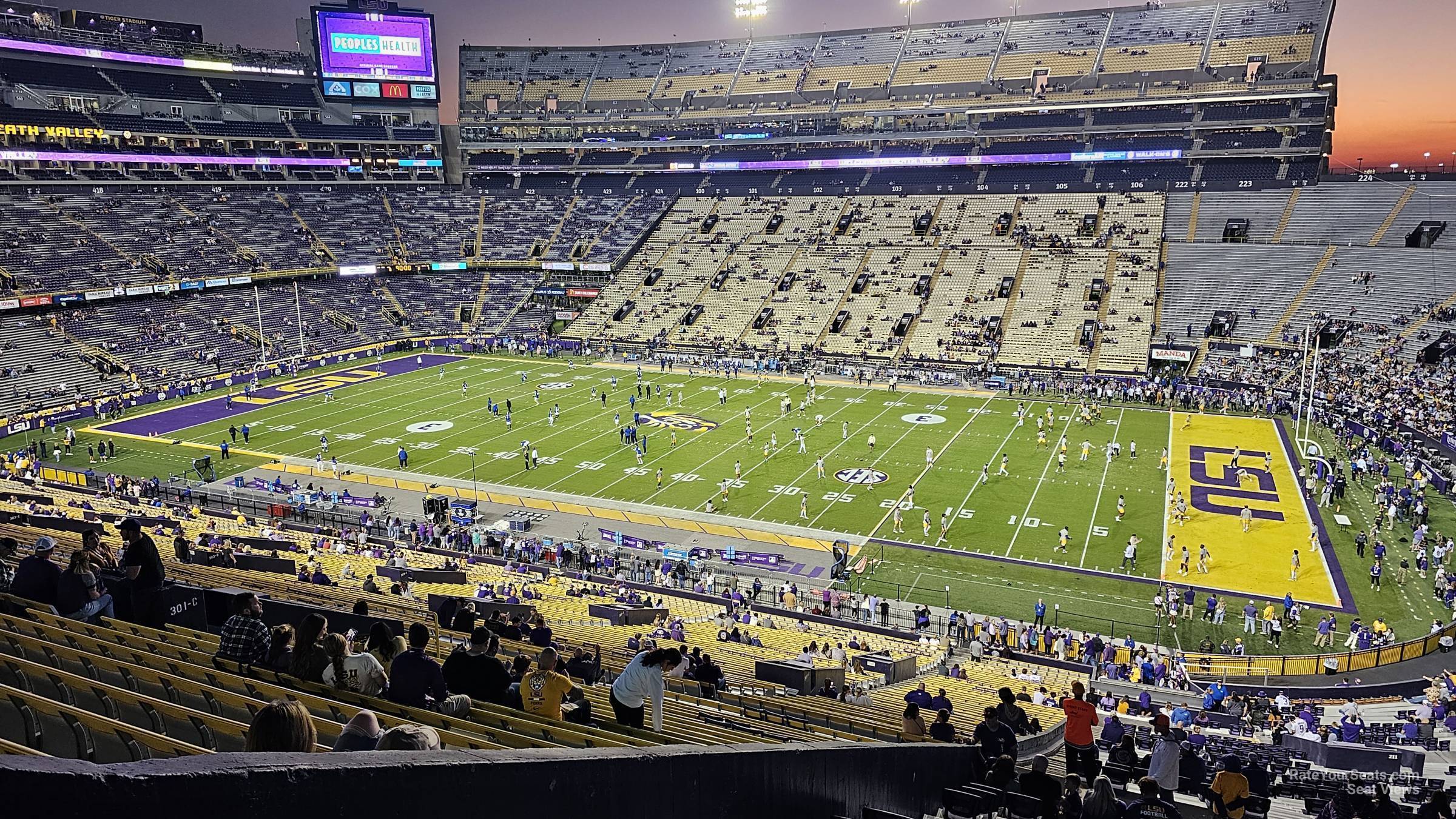 section 244, row 20 seat view  for football - tiger stadium