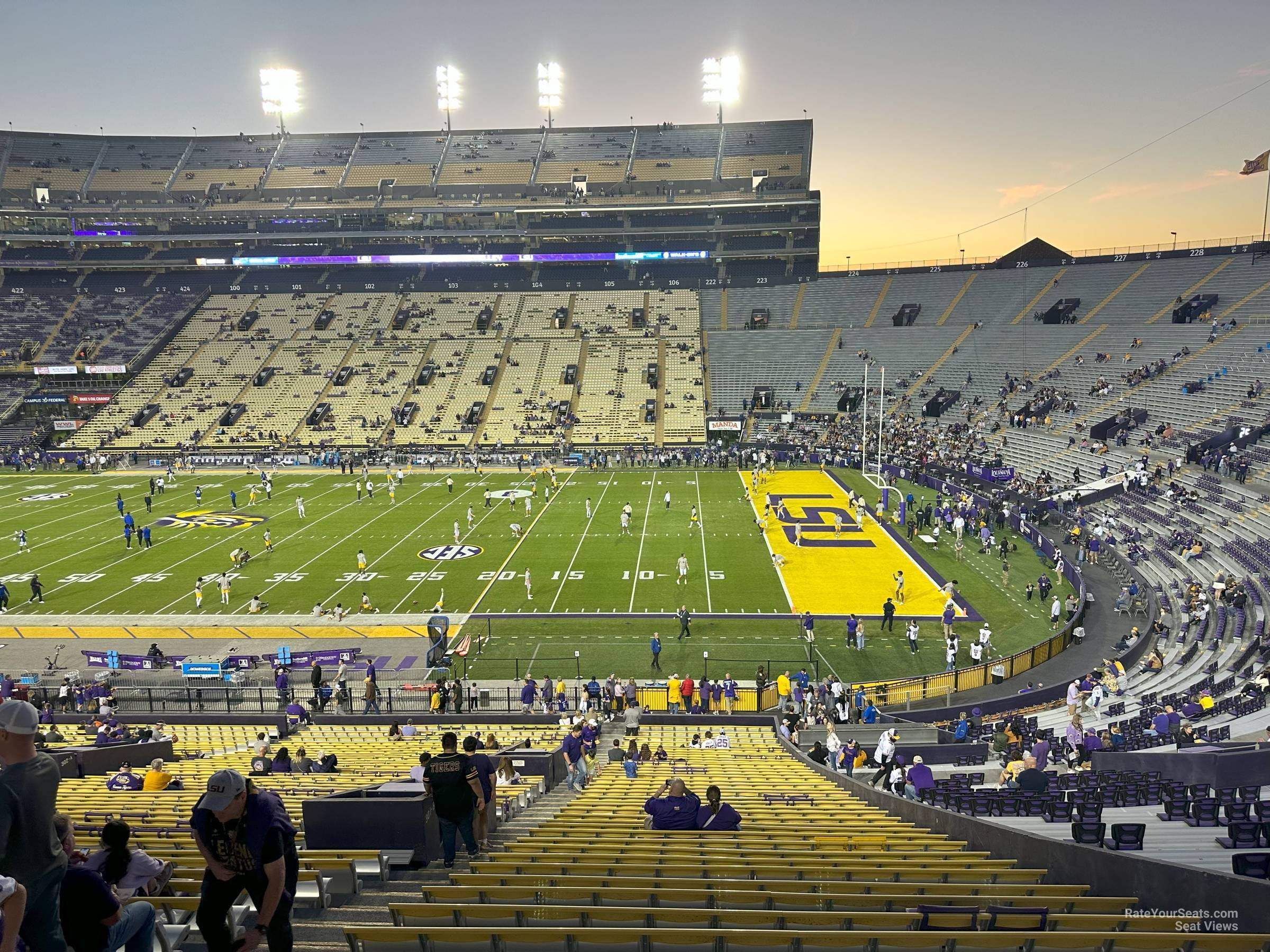 section 300, row 44 seat view  for football - tiger stadium