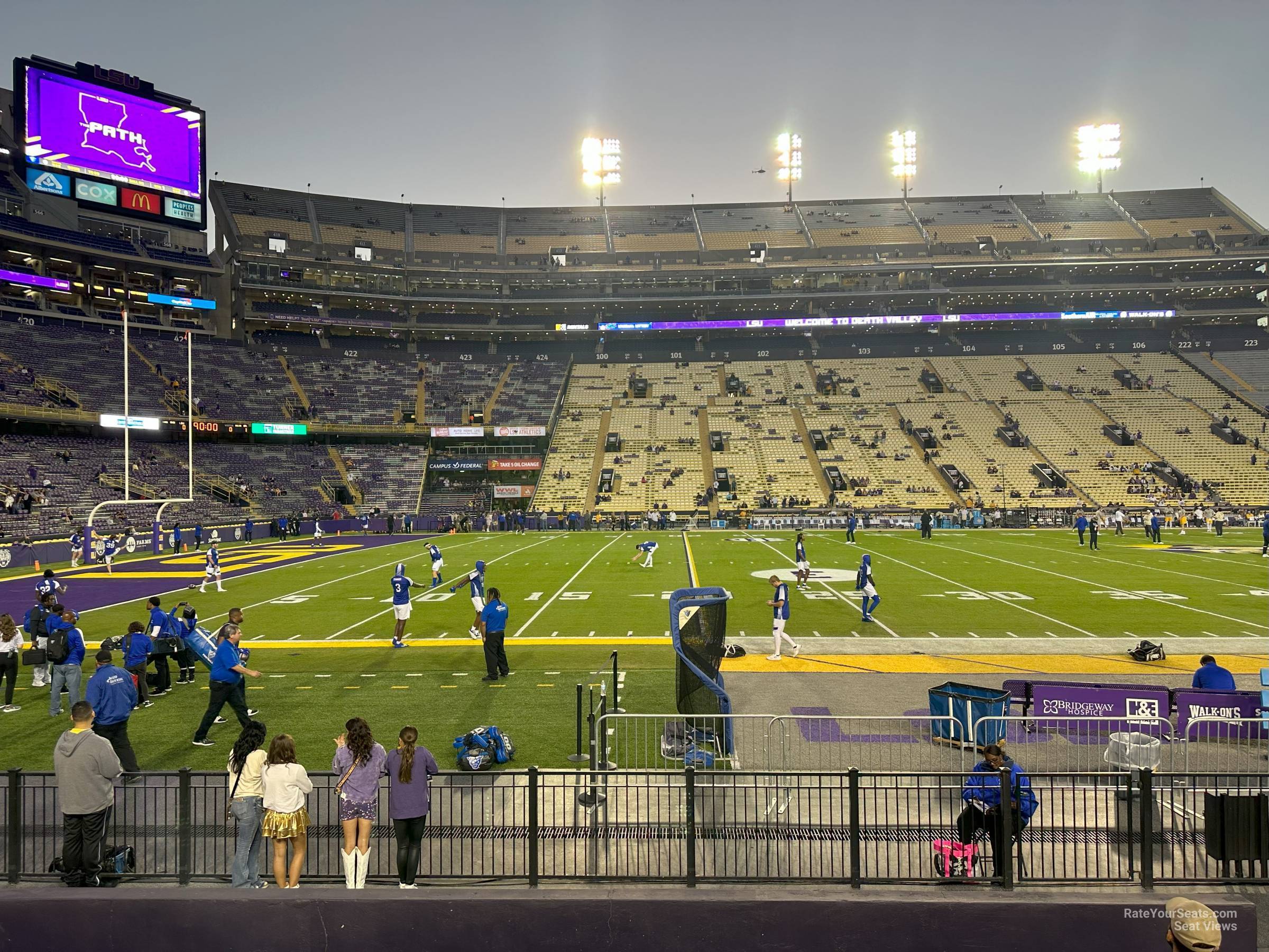 section 305, row 10 seat view for football - tiger stadium