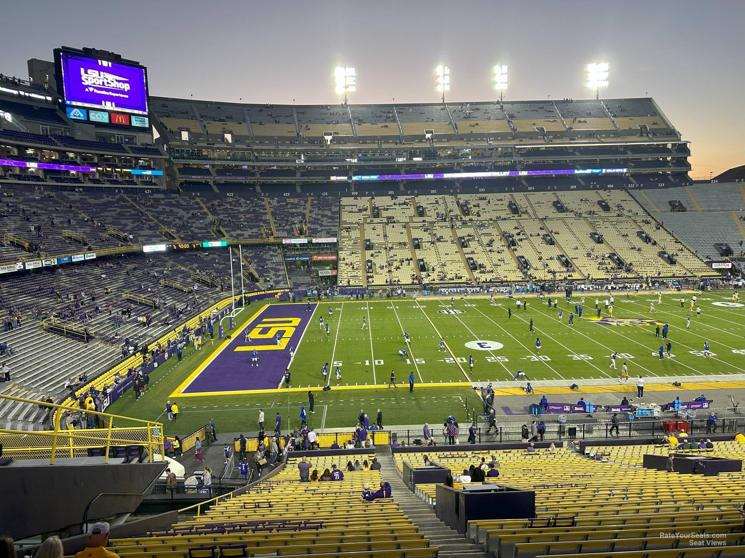 section 306, row 44 seat view for football - tiger stadium