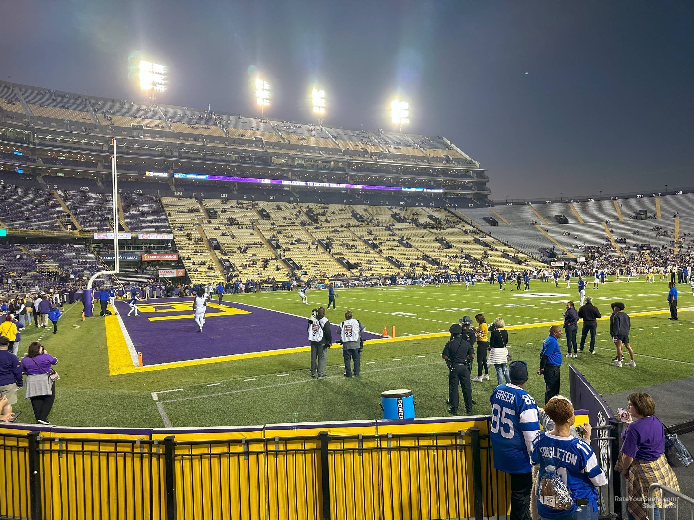 section 401, row 4 seat view for football - tiger stadium