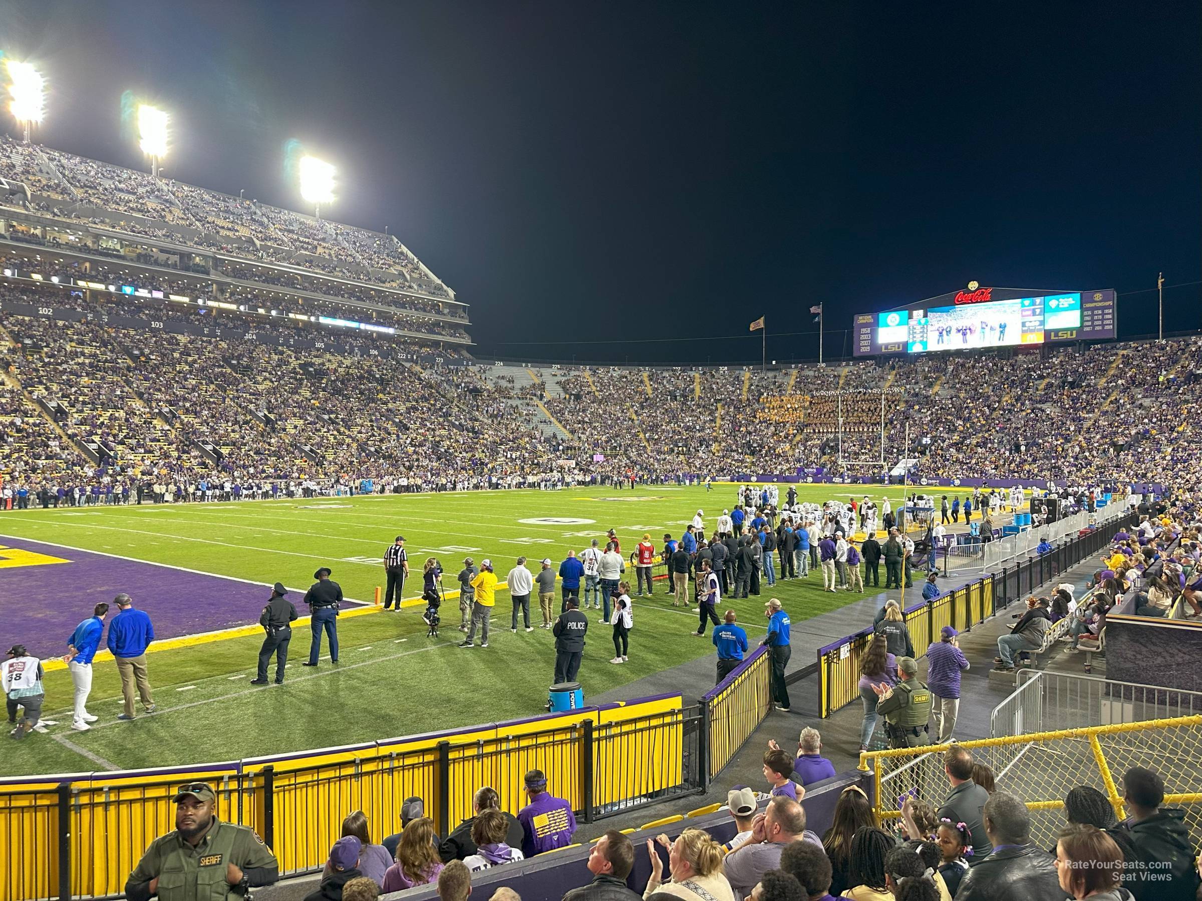 section 401, row 6 seat view  - tiger stadium
