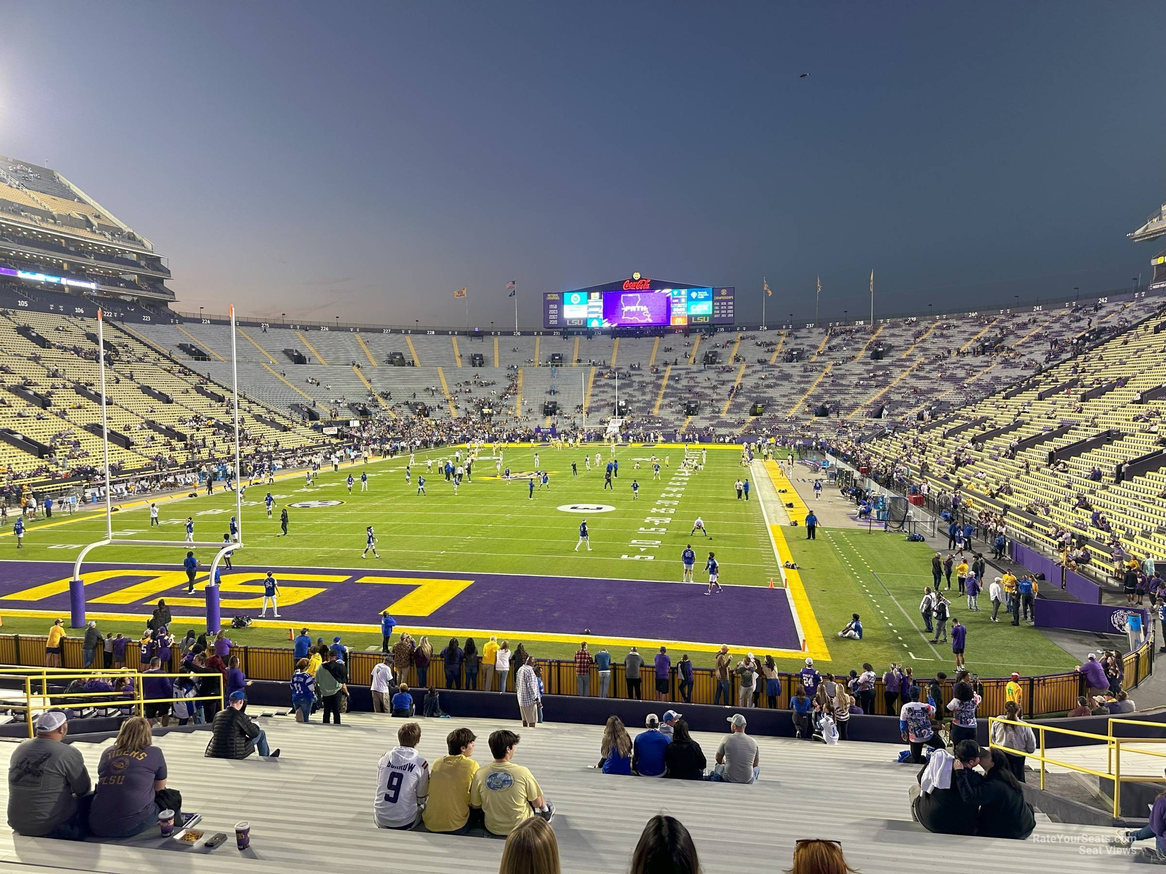 section 404, row 32 seat view for football - tiger stadium