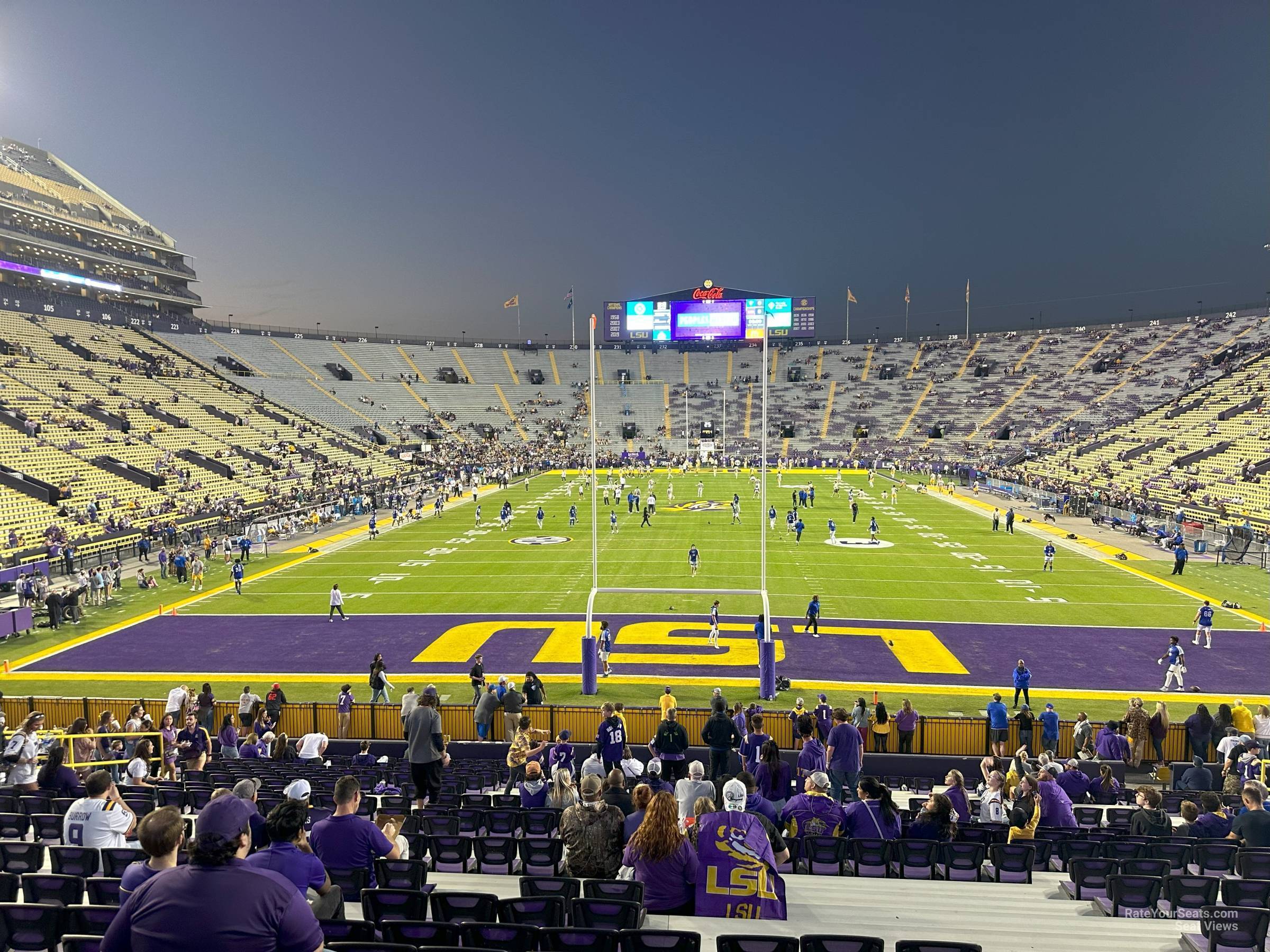 section 405, row 32 seat view for football - tiger stadium