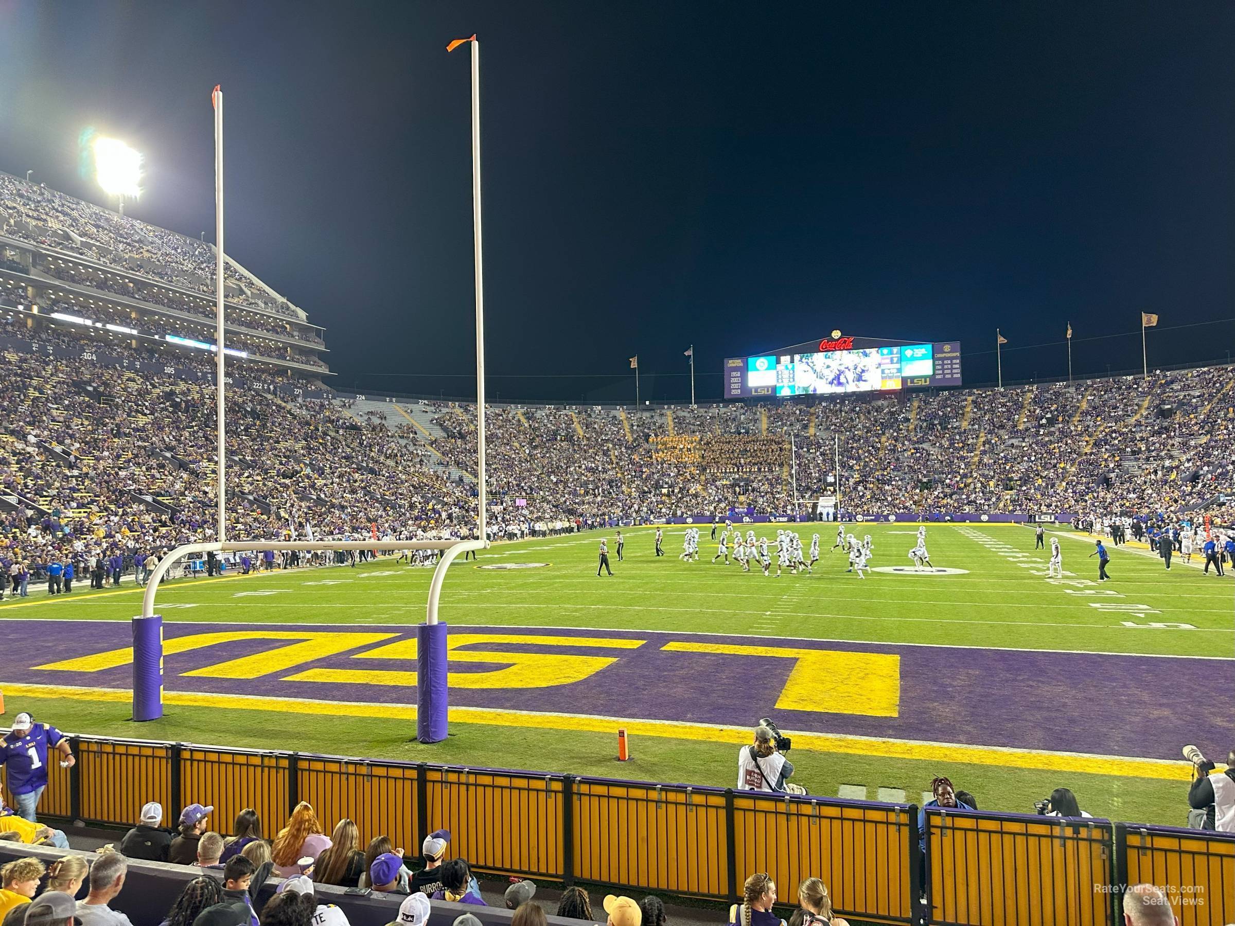 section 405, row 6 seat view for football - tiger stadium