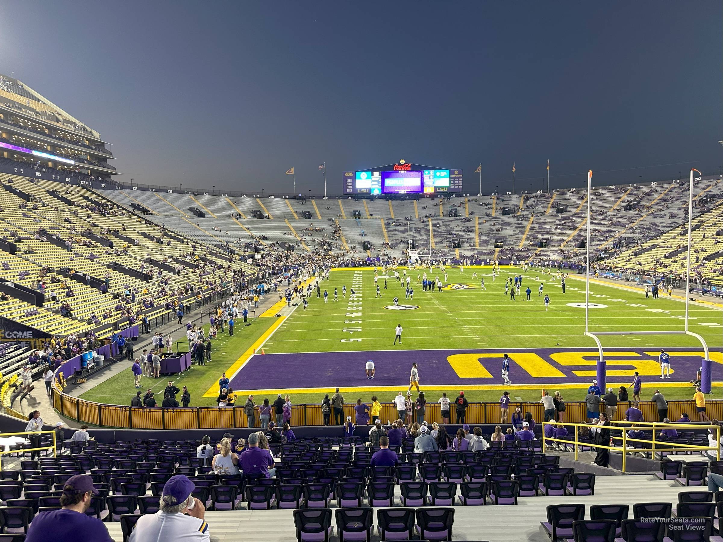 section 406, row 32 seat view  for football - tiger stadium