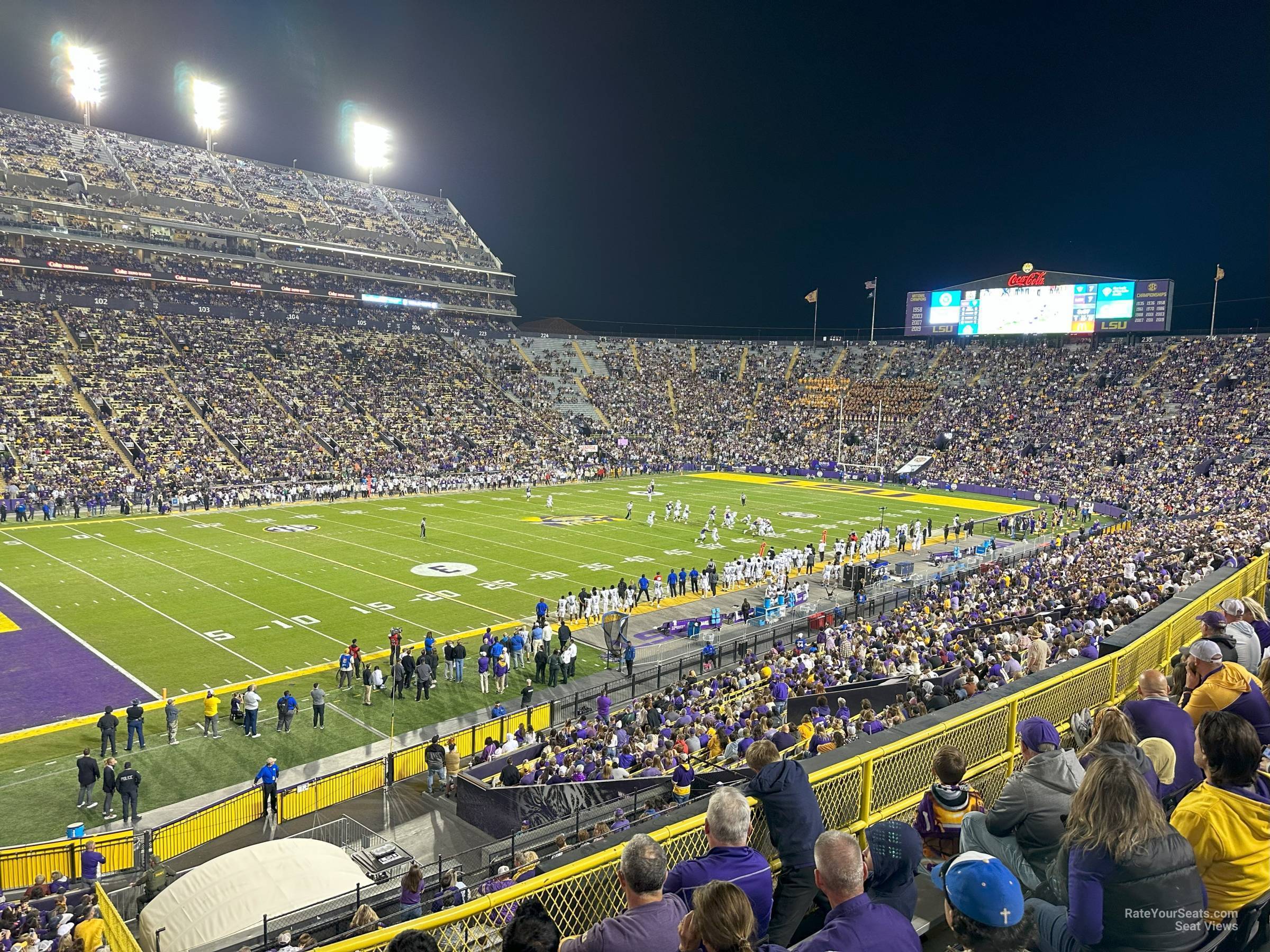 section 411, row 5 seat view  - tiger stadium