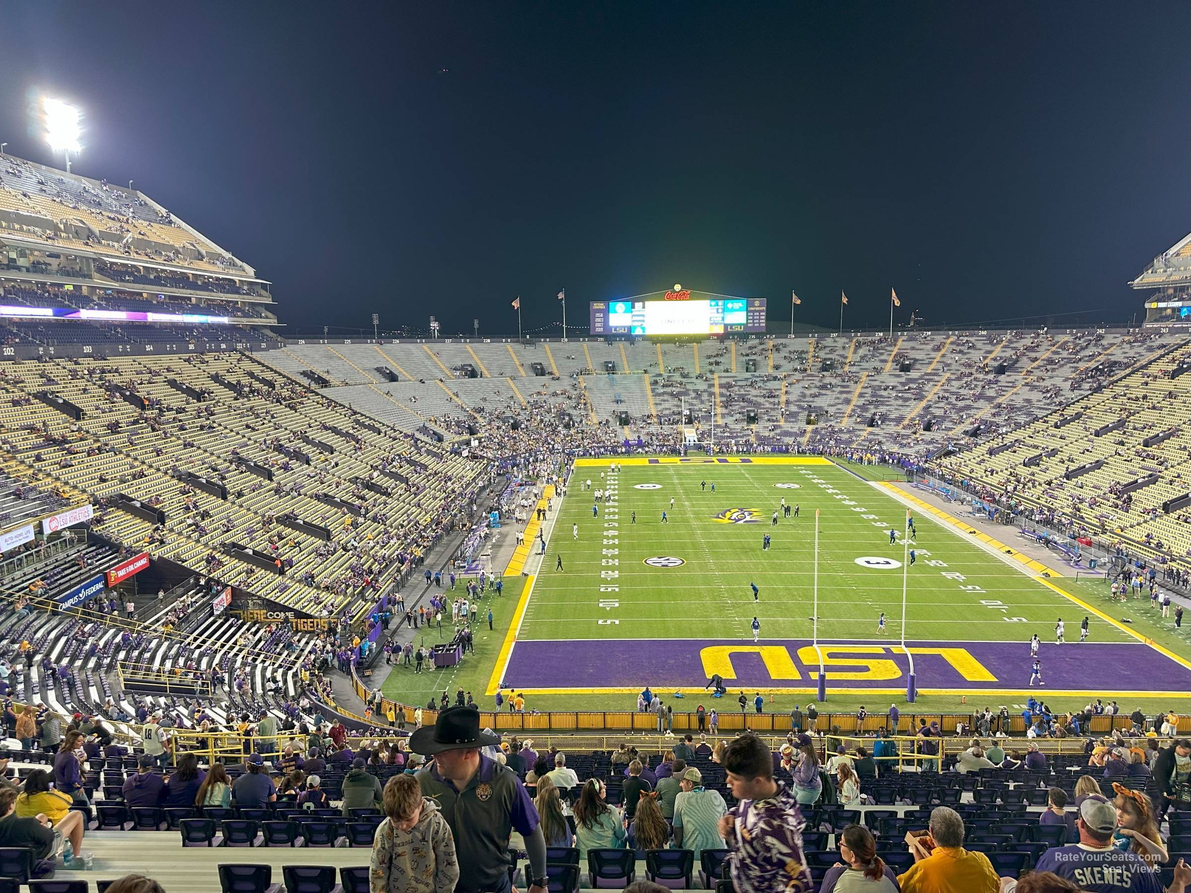 section 418, row 39 seat view for football - tiger stadium