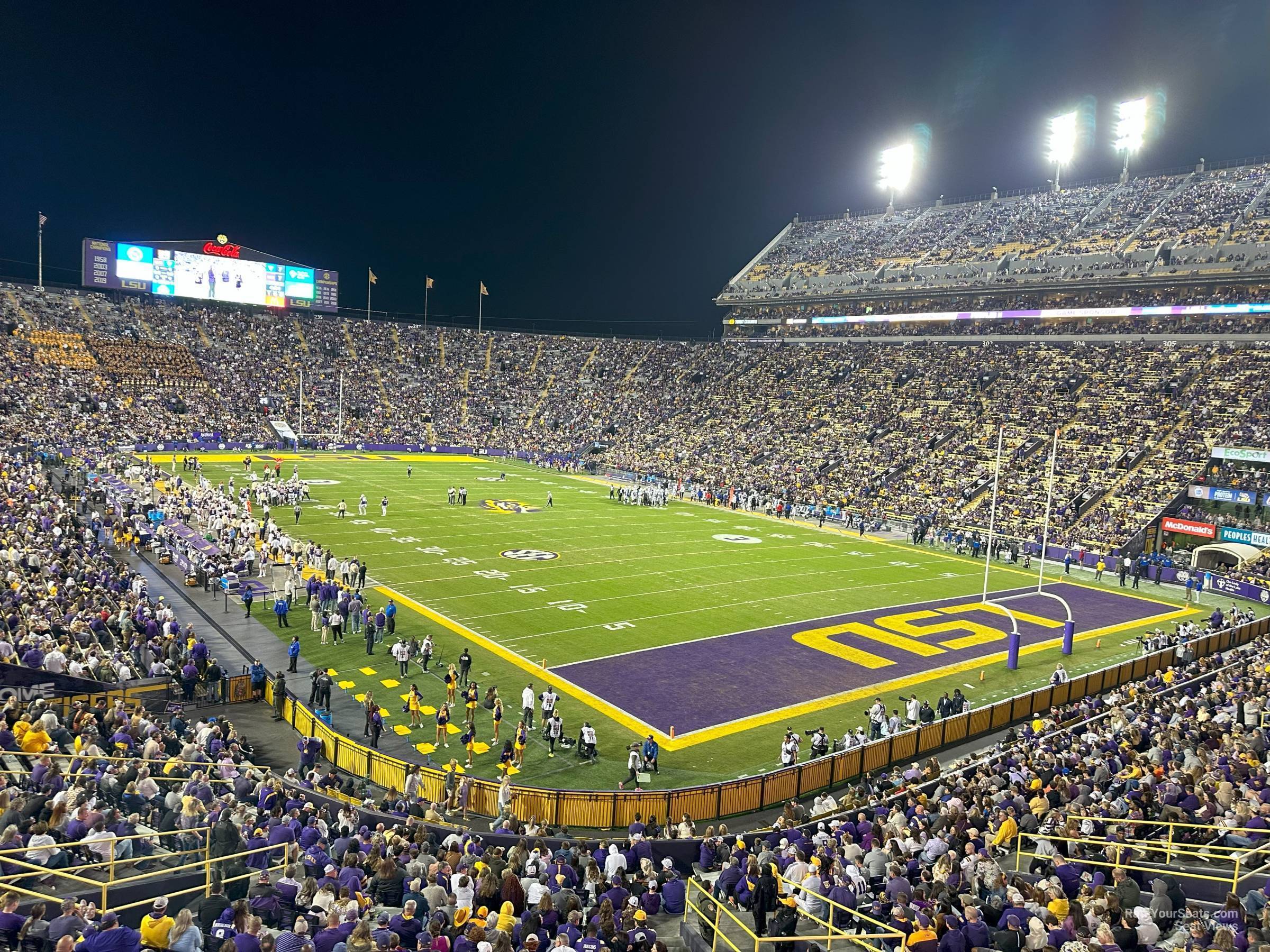 section 420, row 5 seat view  - tiger stadium