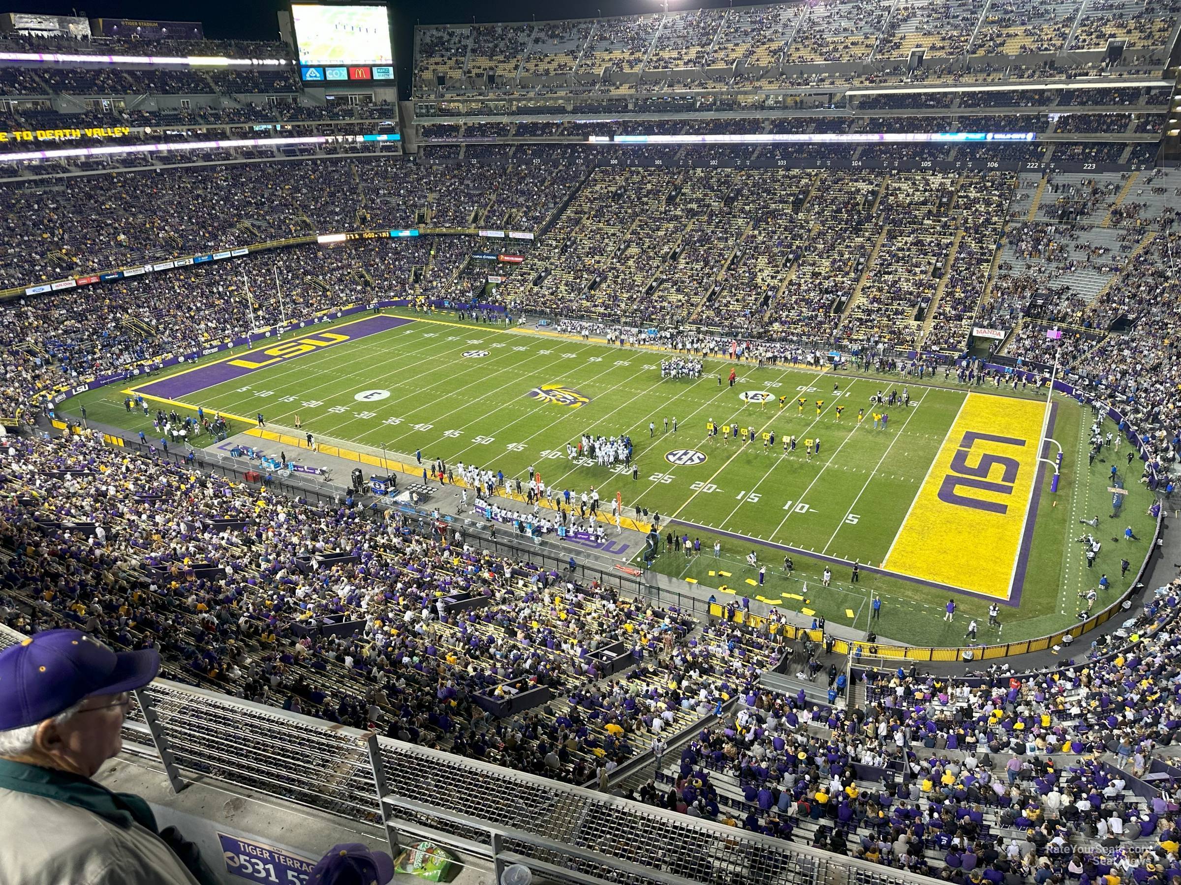 section 530, row c seat view  - tiger stadium