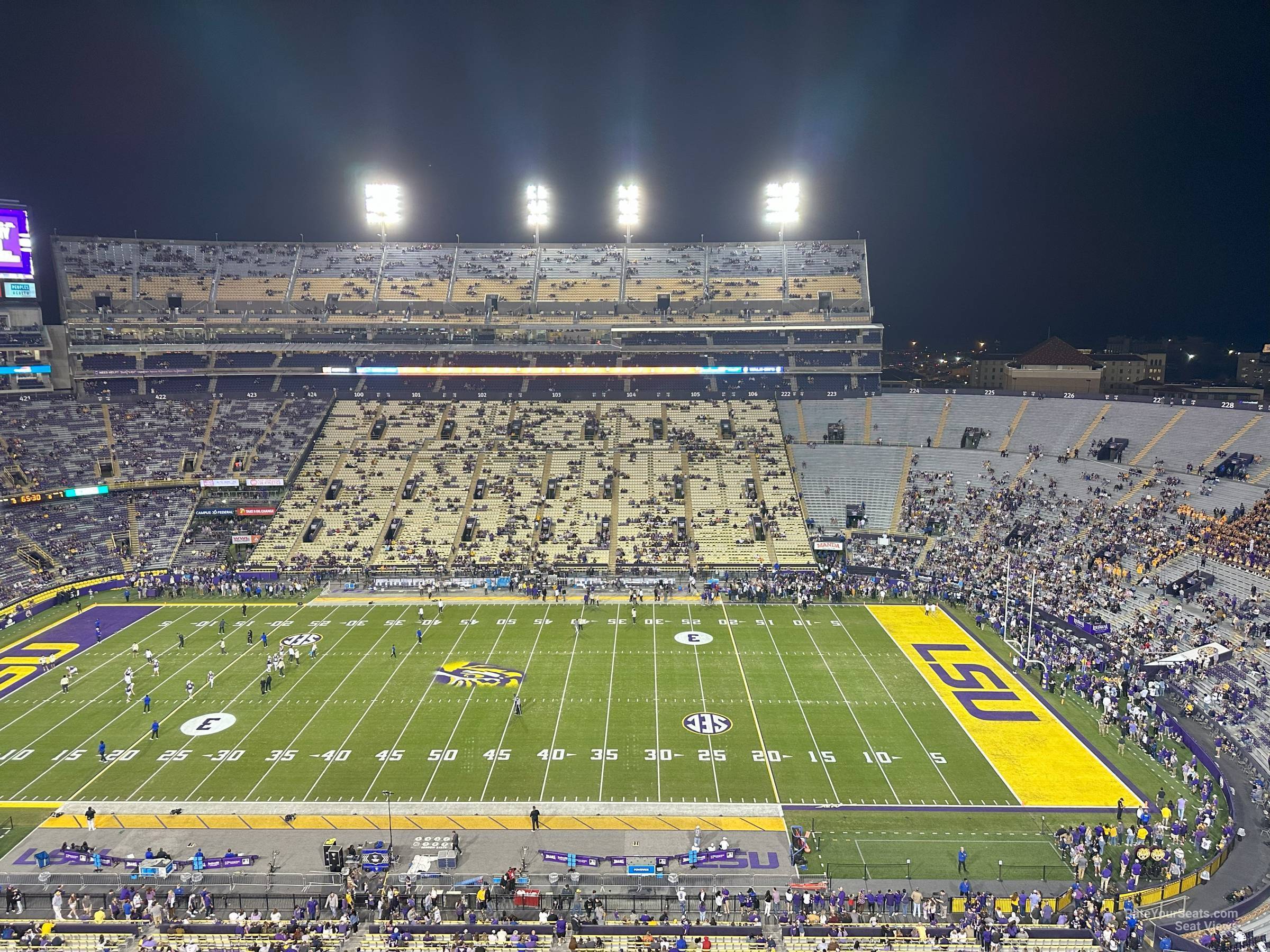 section 534, row c seat view for football - tiger stadium